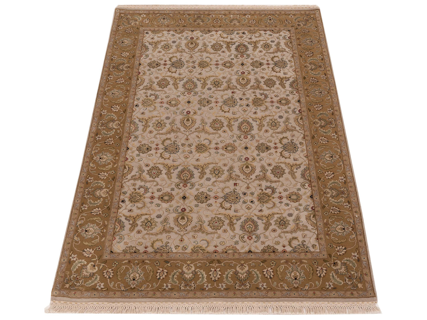 Imperial Silk 145060 Ivory Gold 4.2x6.2 Hand Knotted Rug