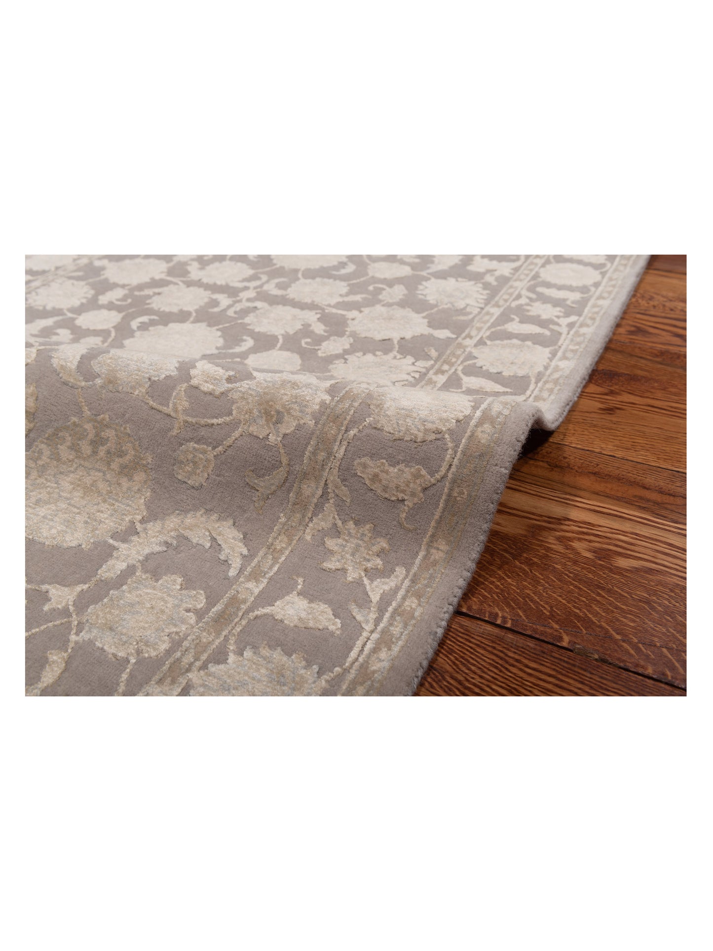 Imperial Silk 145062 Gray Gray 2.6x10.1 Hand Knotted Rug