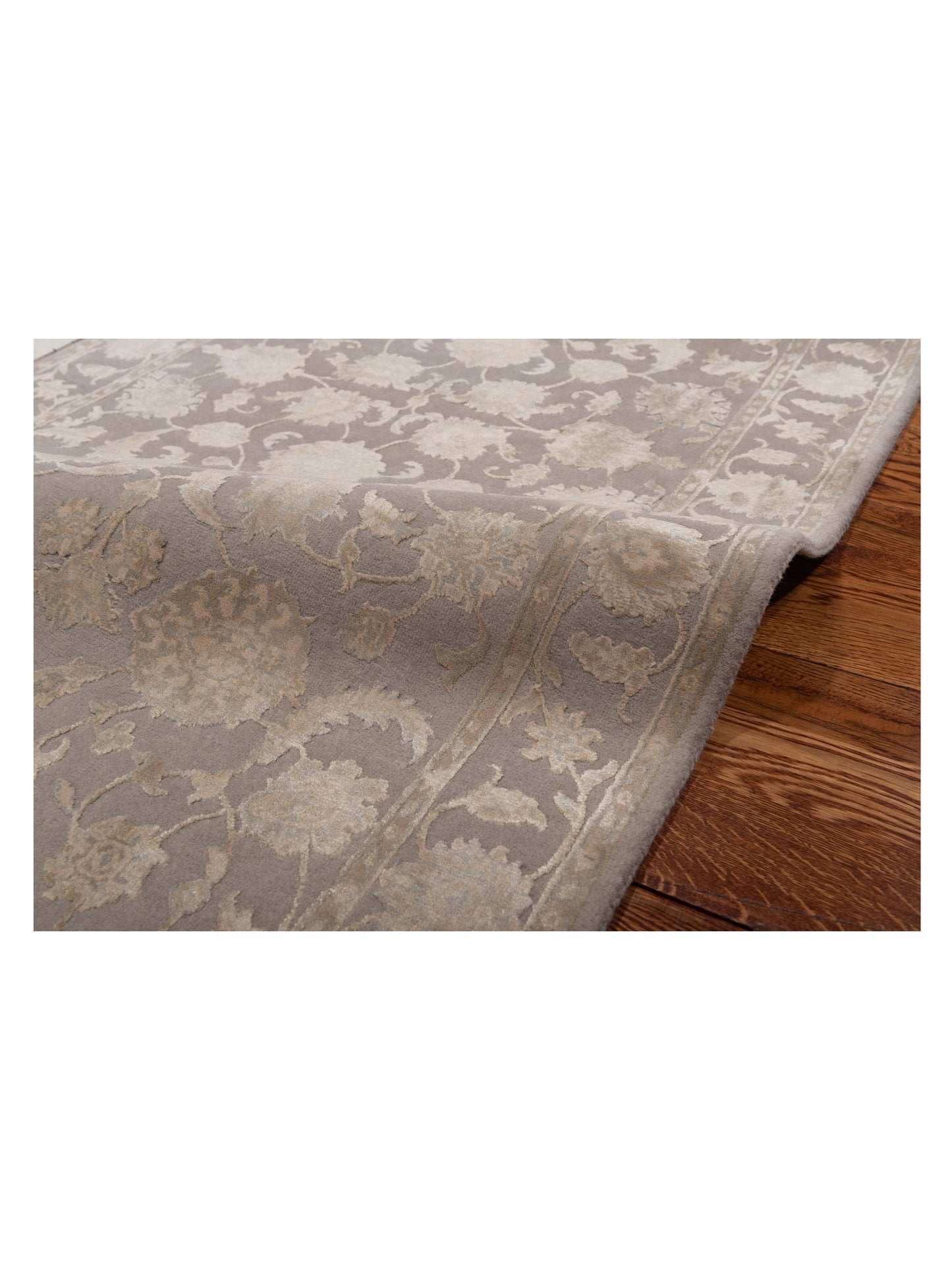 Imperial Silk 145065 Silver Silver 2.6x10.1 Hand Knotted Rug