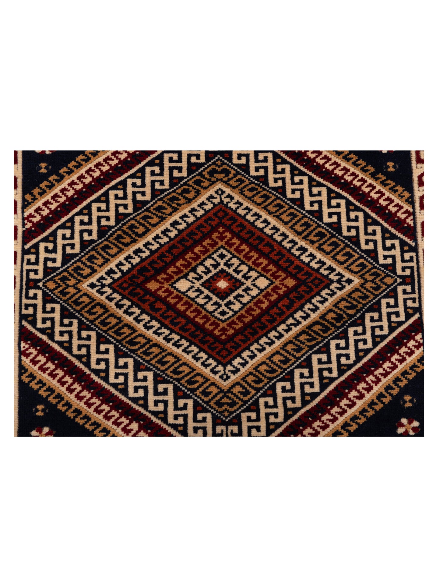 Turkish Shirwan 145143 Navy Orange 3.10x5.5 Hand Knotted Rug