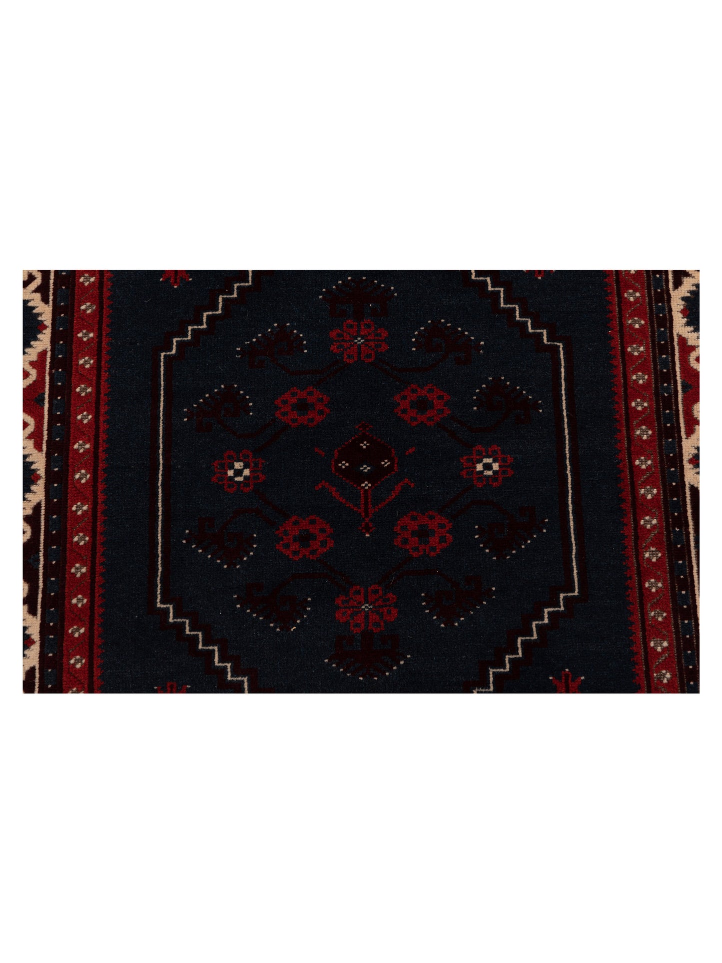 Turkish Shirwan 145228 Charcoal Ivory 4x5.9 Hand Knotted Rug
