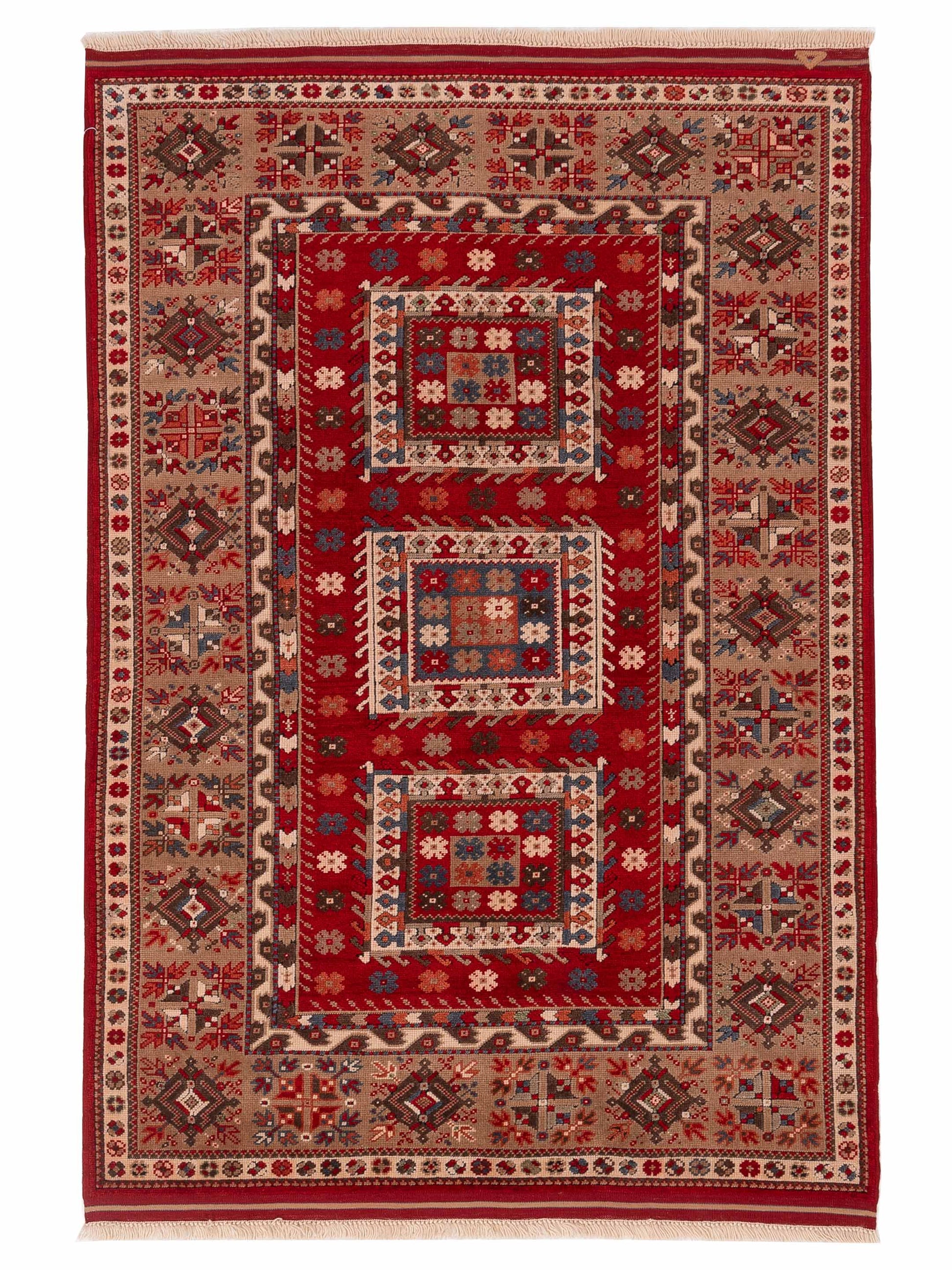 Pasha Turkish Shirwan  Red Brown Traditional
