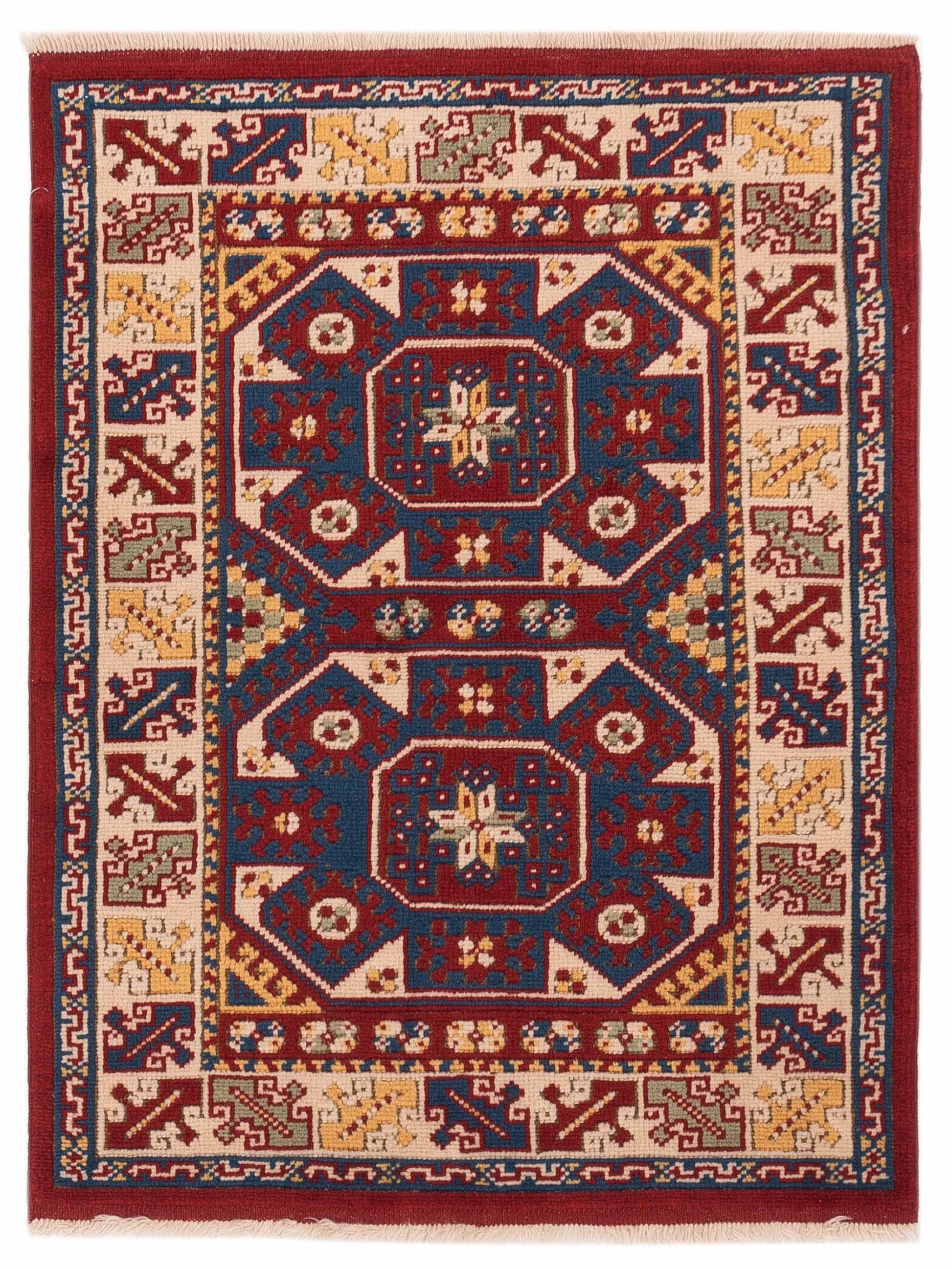 Pasha Turkish Shirwan  Navy Ivory Traditional