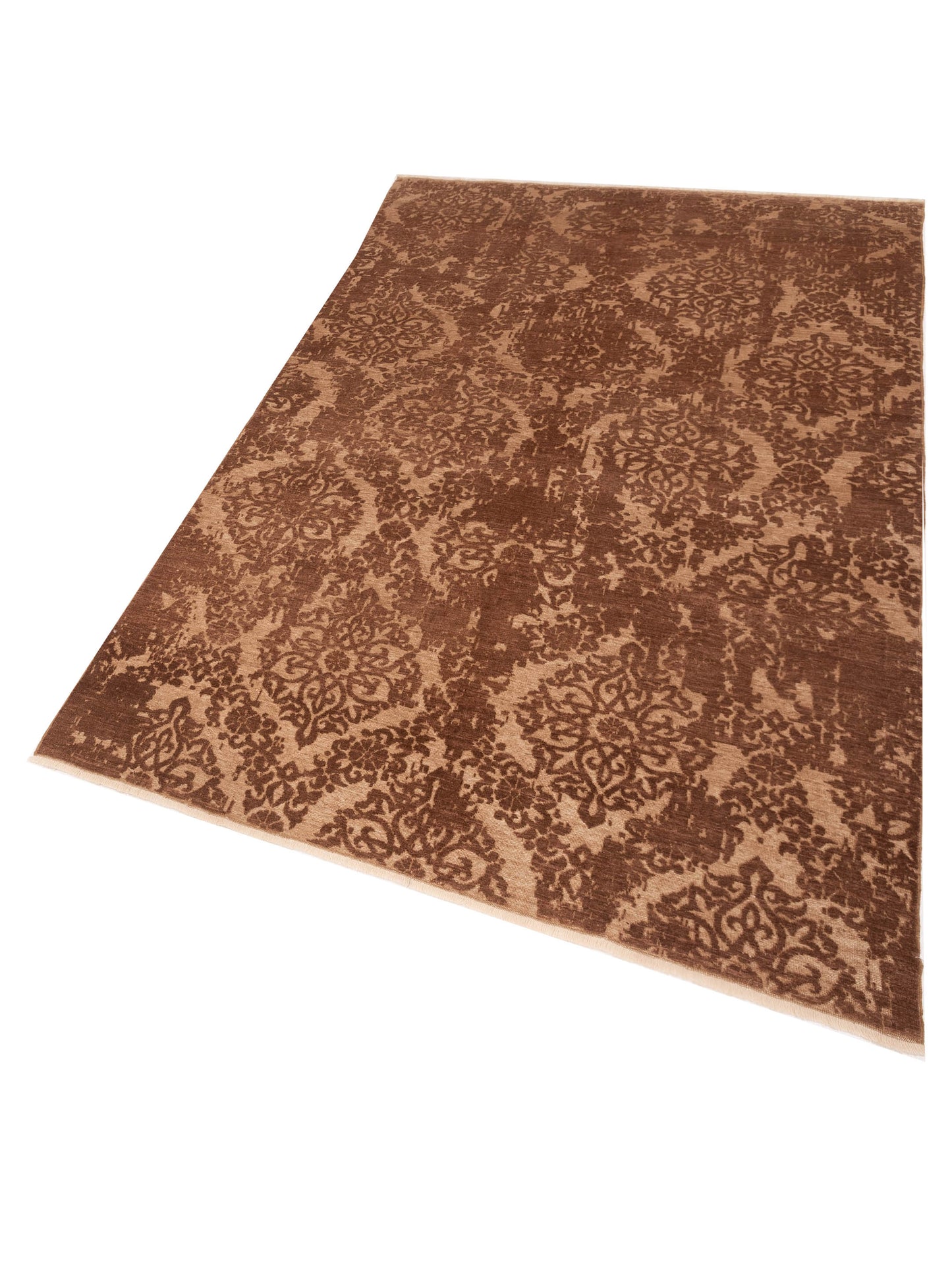 Defne Beony Brown Dark Brown 6.8x10.1 Hand Knotted Rug