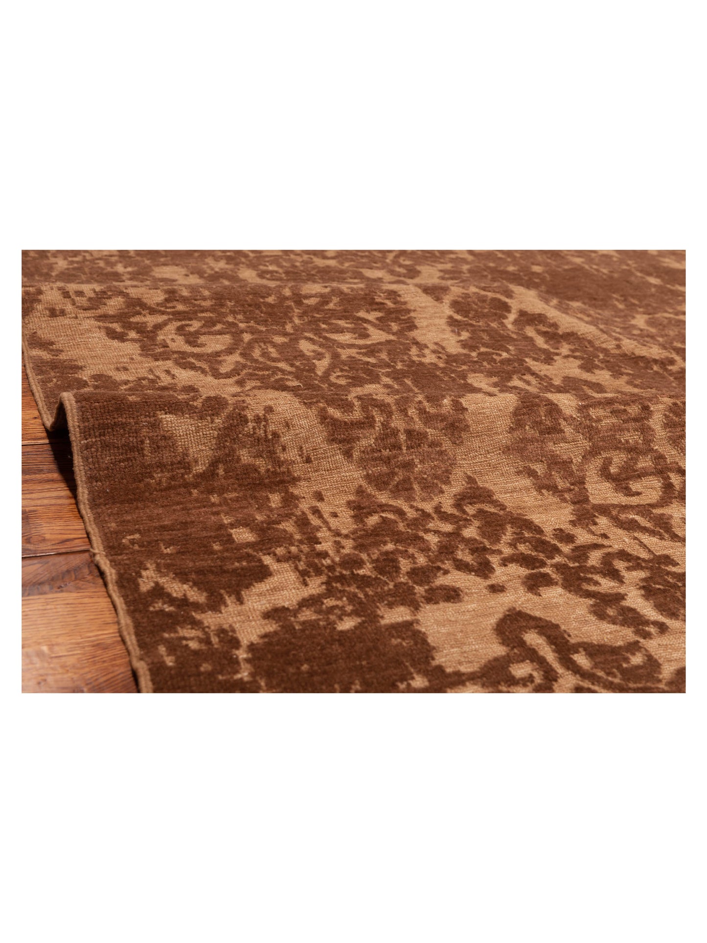Defne Beony Brown Dark Brown 6.8x10.1 Hand Knotted Rug