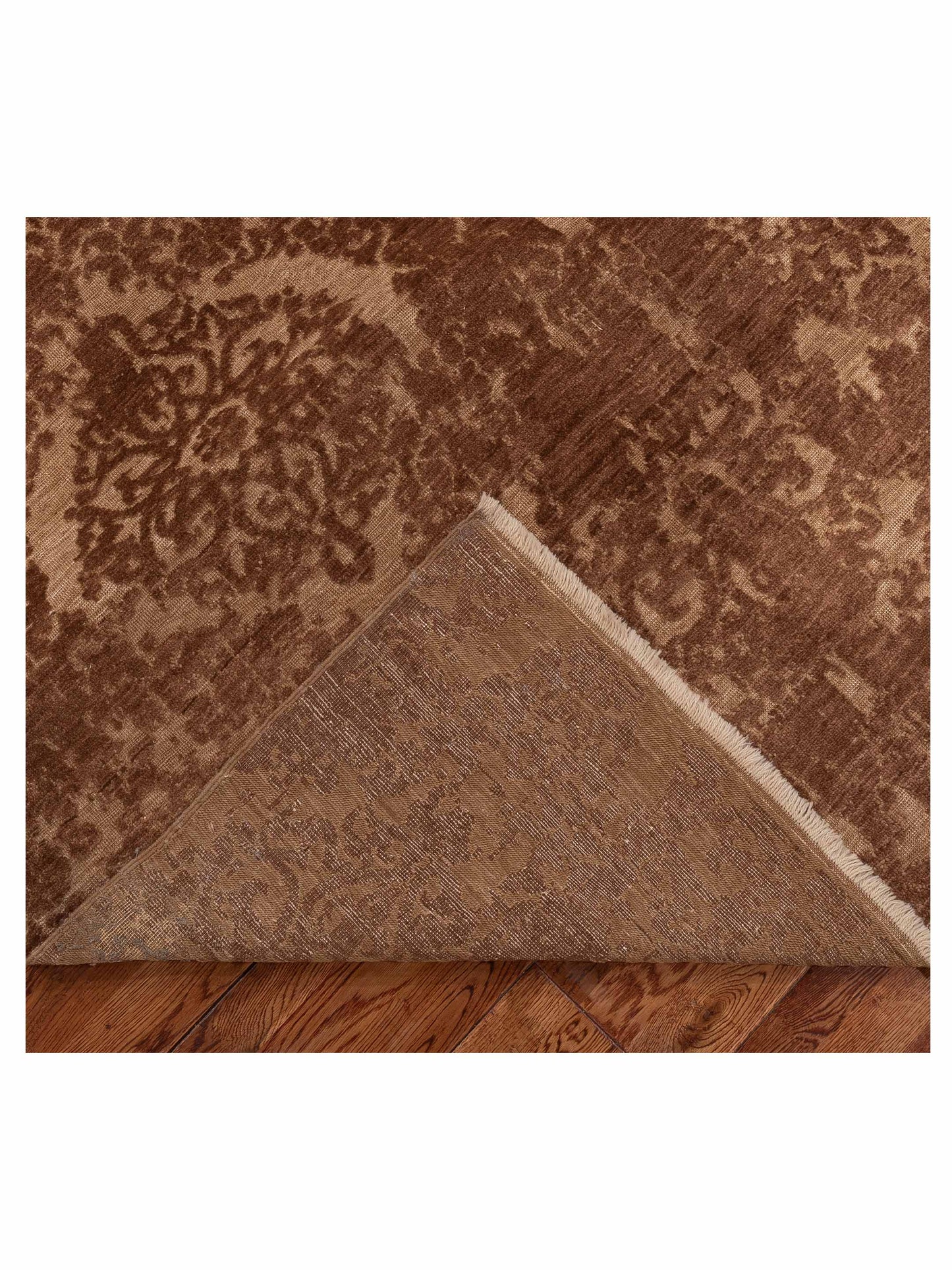 Defne Beony Brown Dark Brown 5.6x8 Hand Knotted Rug