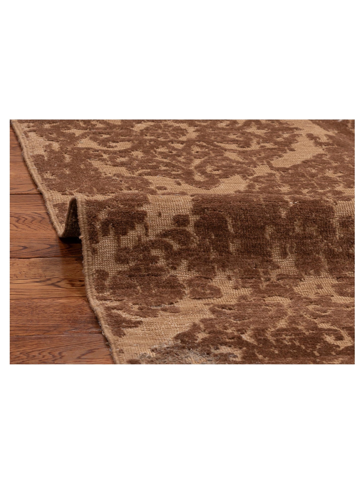 Defne Beony Brown Dark Brown 5.6x8 Hand Knotted Rug