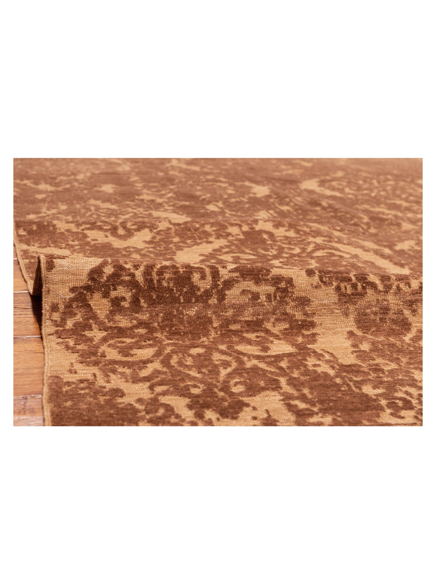 Defne Beony Brown Dark Brown 5.6x8 Hand Knotted Rug