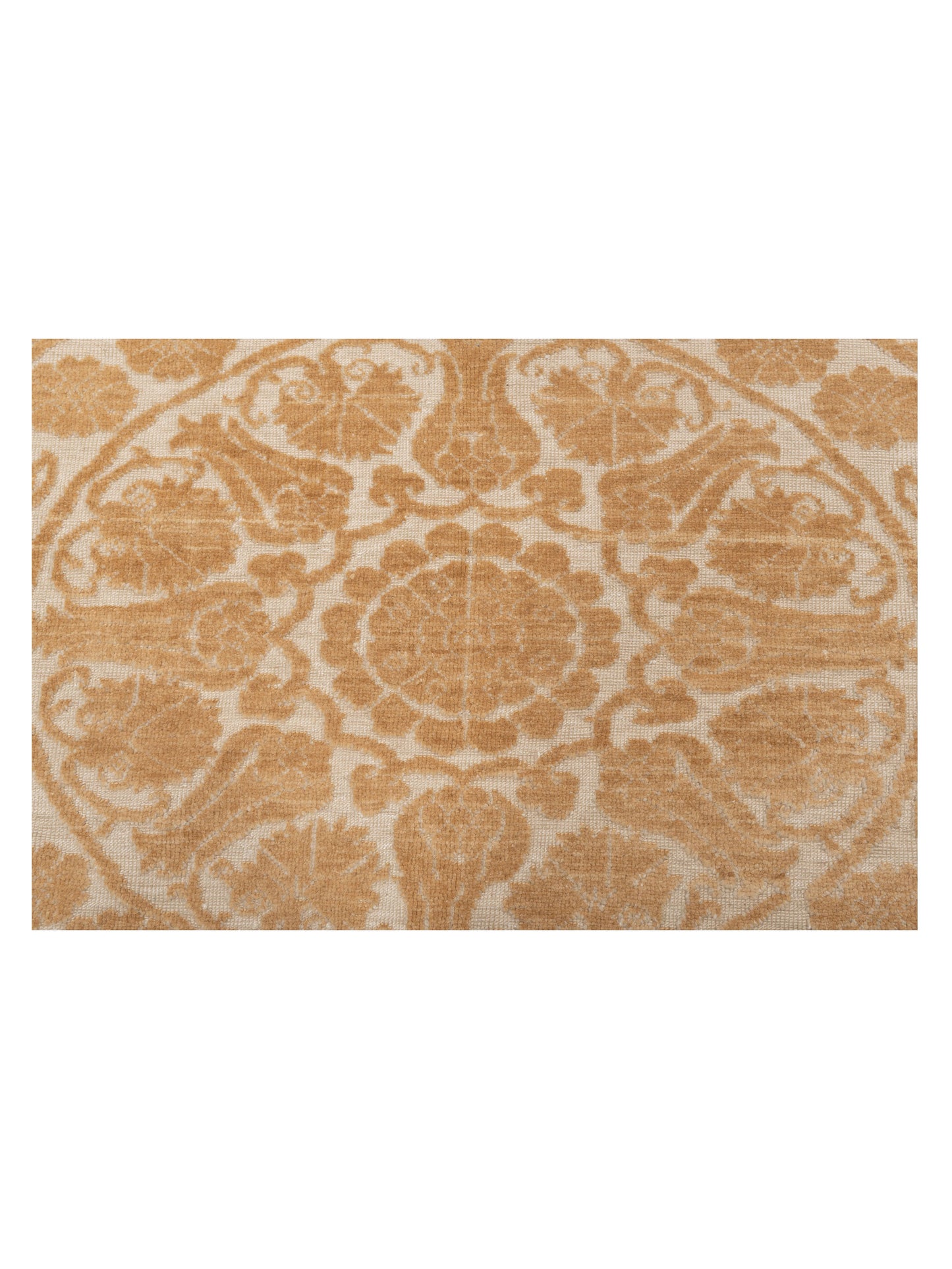 Defne Lotus Ivory Gold 8.1x9.9 Hand Knotted Rug