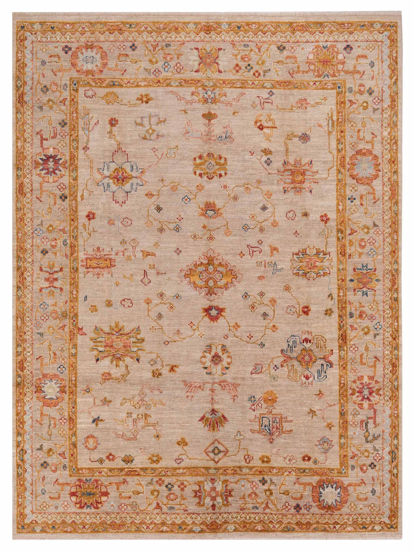 Anadol Angora Oushak  Ivory Silver Traditional