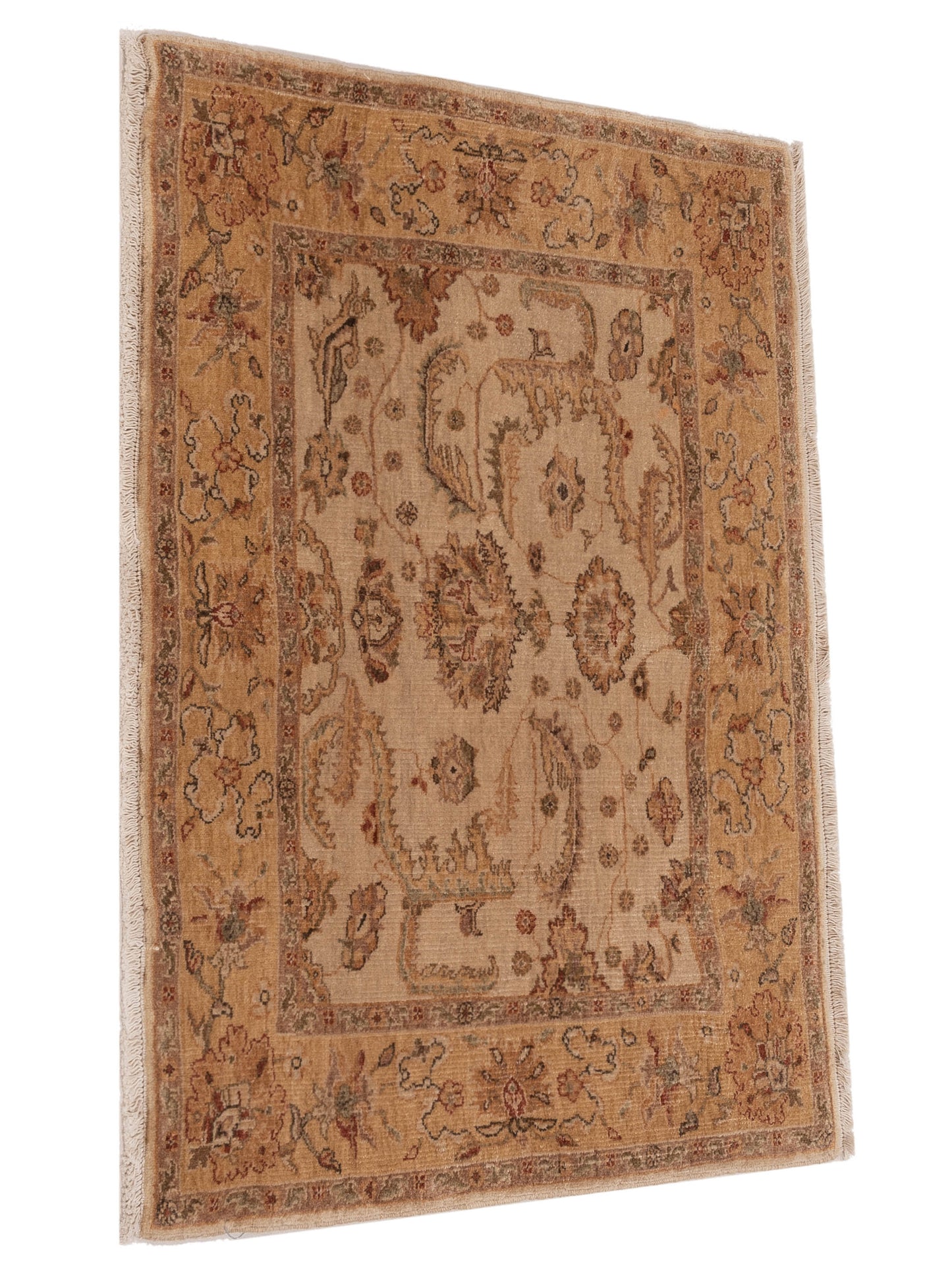 Firuze Kardide Ivory Gold 3.5x2.7 Hand Knotted Rug