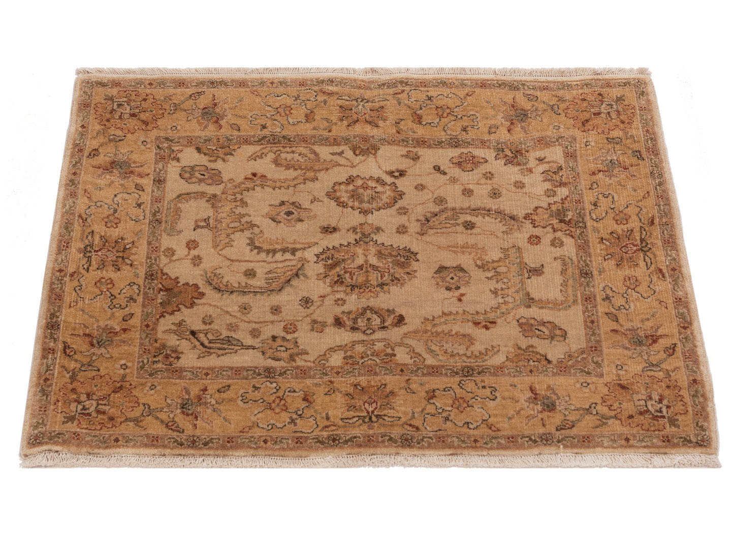 Firuze Kardide Ivory Gold 3.5x2.7 Hand Knotted Rug