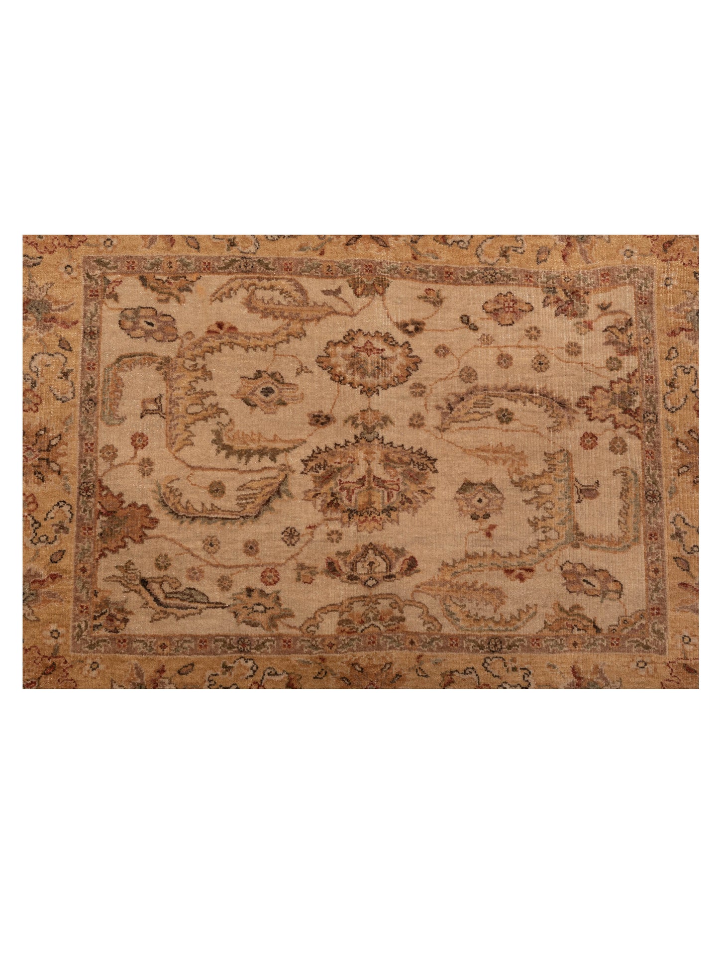 Firuze Kardide Ivory Gold 3.5x2.7 Hand Knotted Rug
