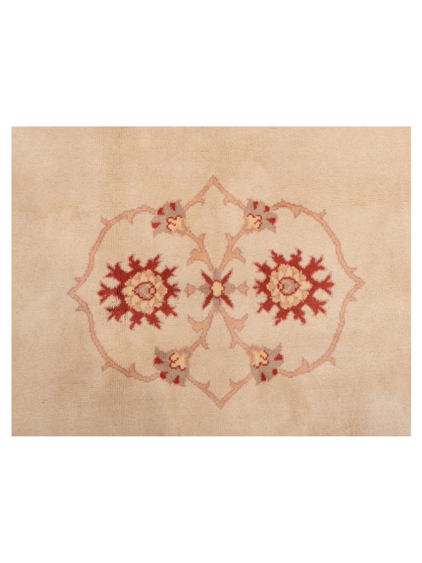 Milas 146101 Beige Brown 5.4x8.11 Hand Knotted Rug