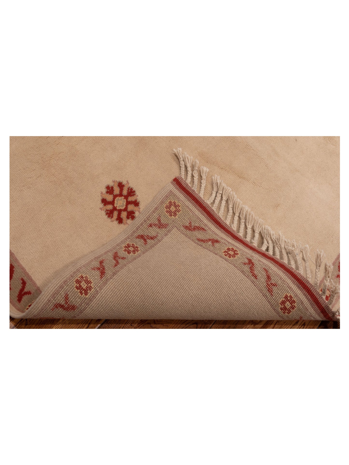 Milas 146101 Beige Brown 5.4x8.11 Hand Knotted Rug