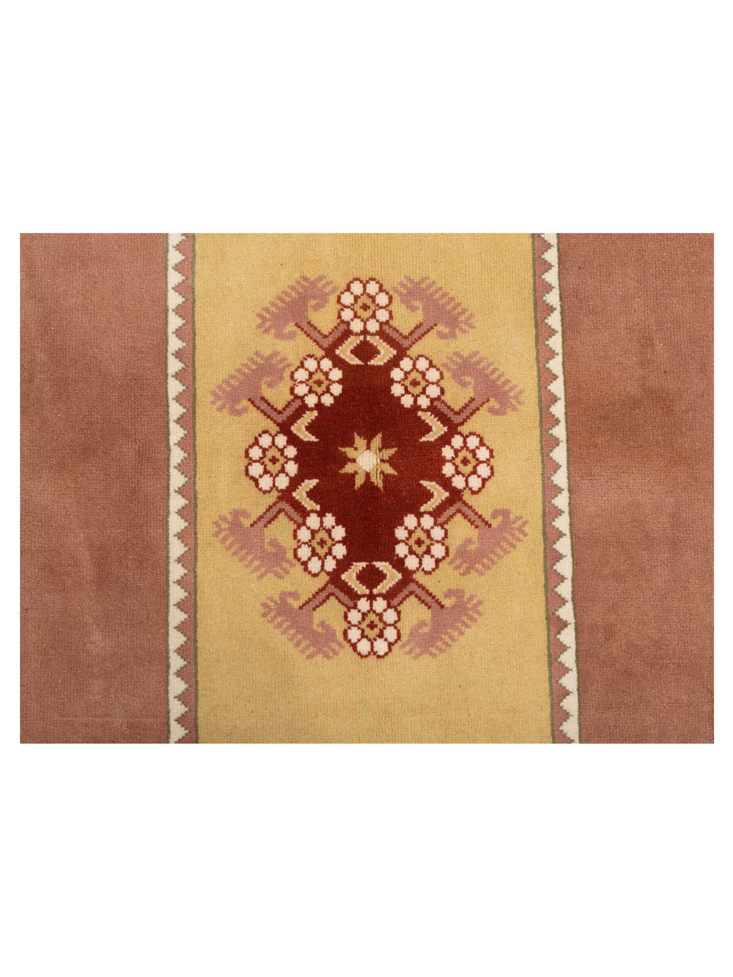 Milas 146122 Gold Green 5.3x8.9 Hand Knotted Rug