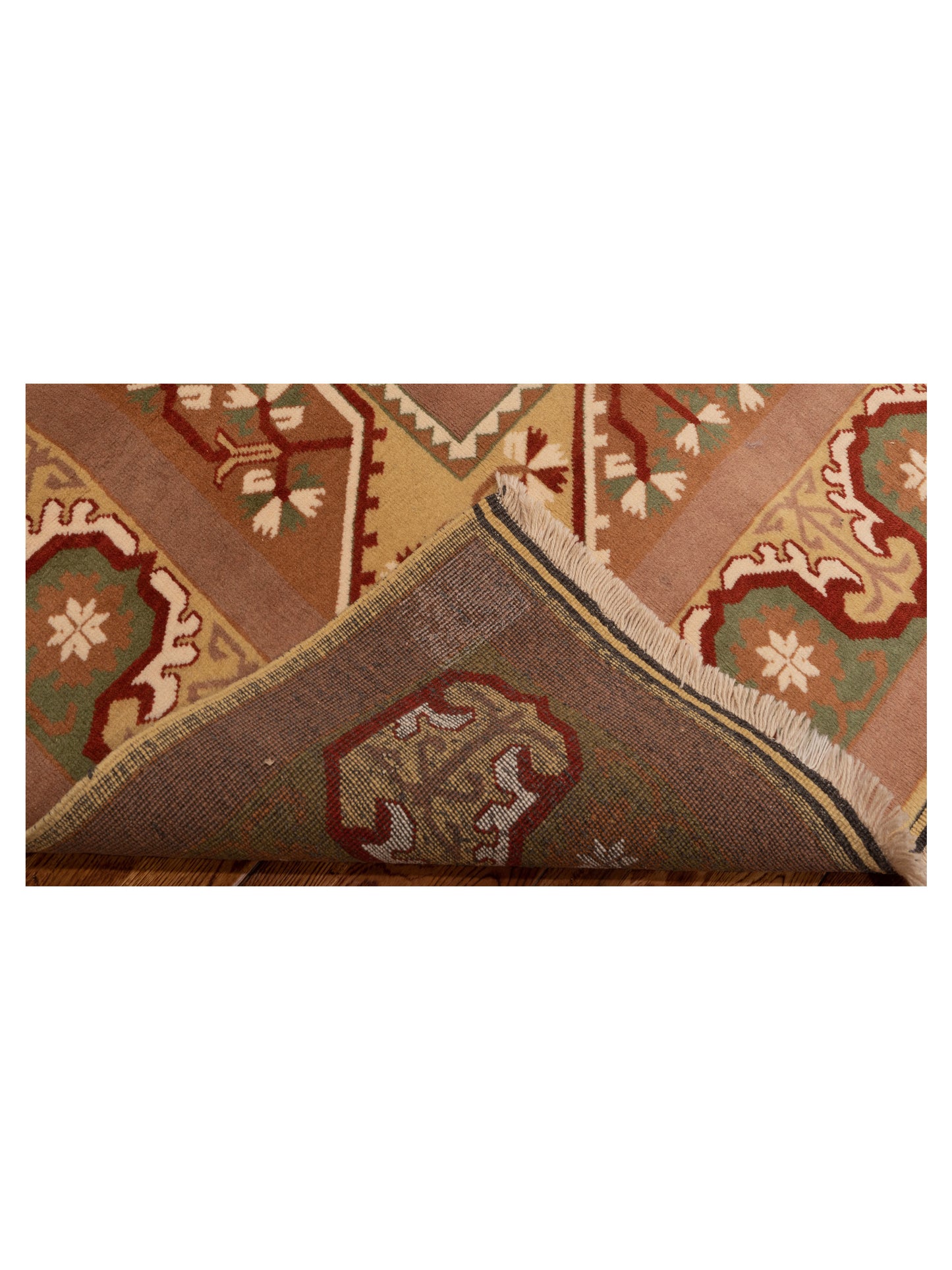Milas 146126 Purple Green 5.4x8.9 Hand Knotted Rug