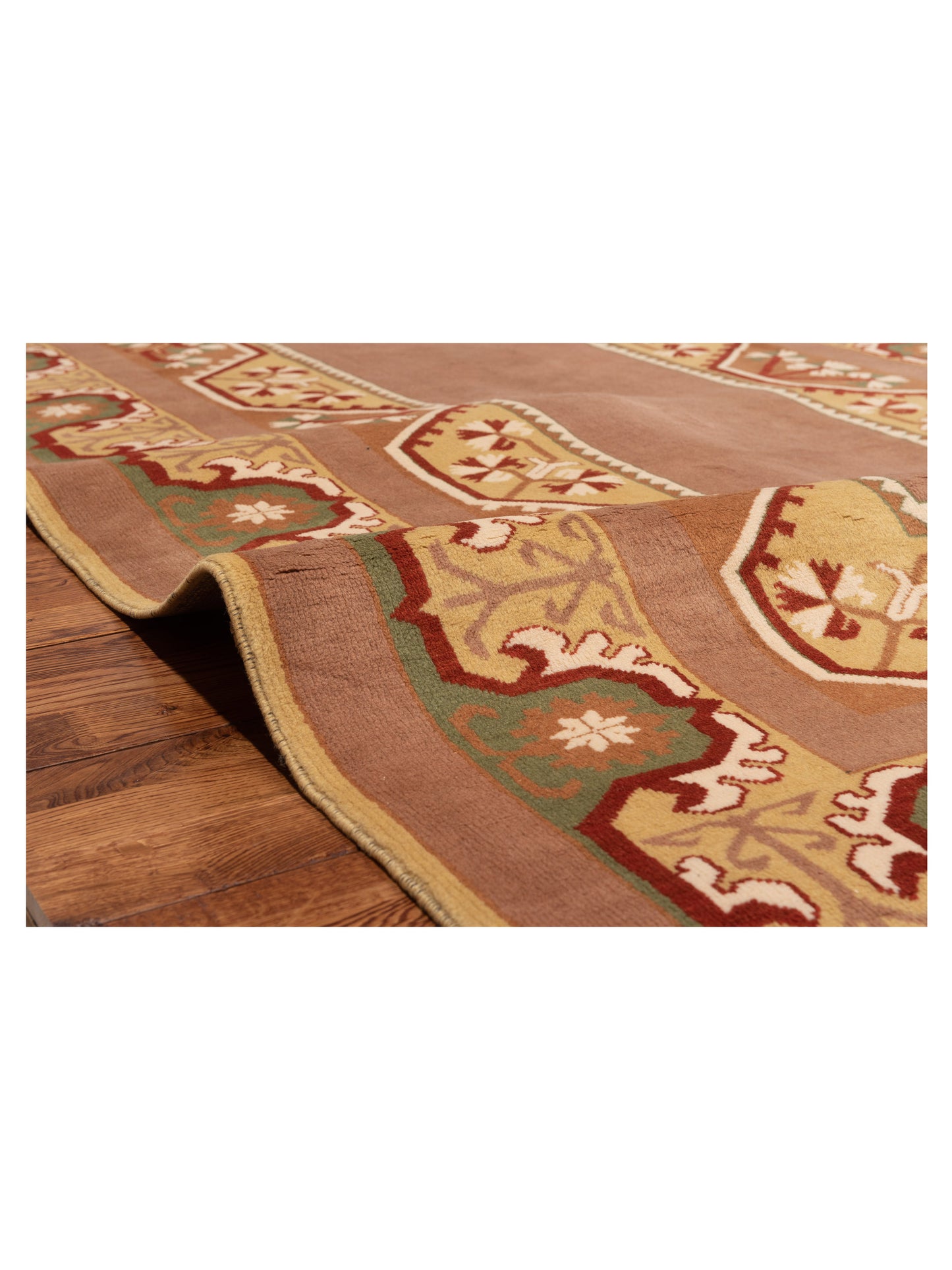 Milas 146126 Purple Green 5.4x8.9 Hand Knotted Rug