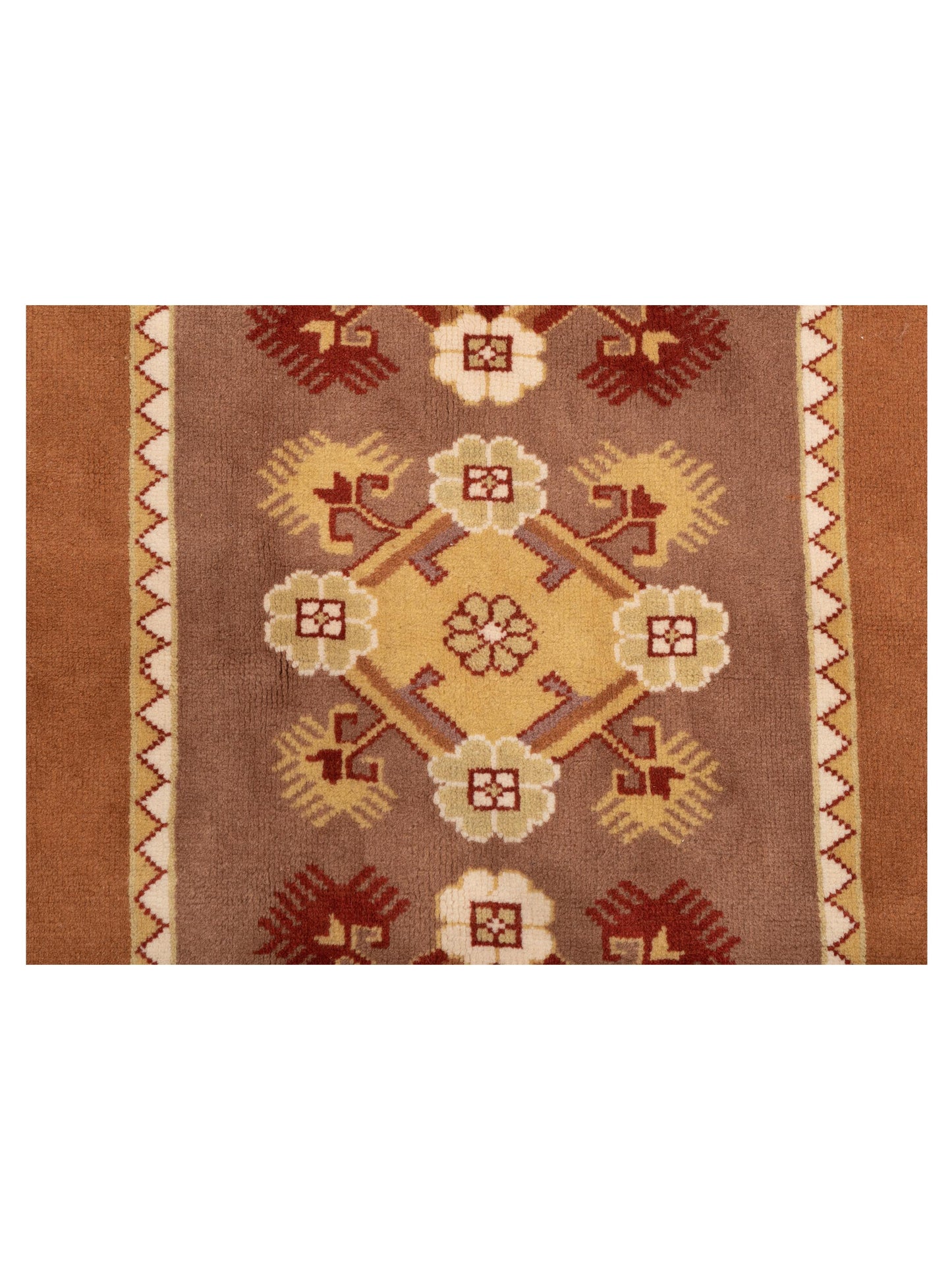 Milas 146132 Purple Ivory 5.7x8.1 Hand Knotted Rug