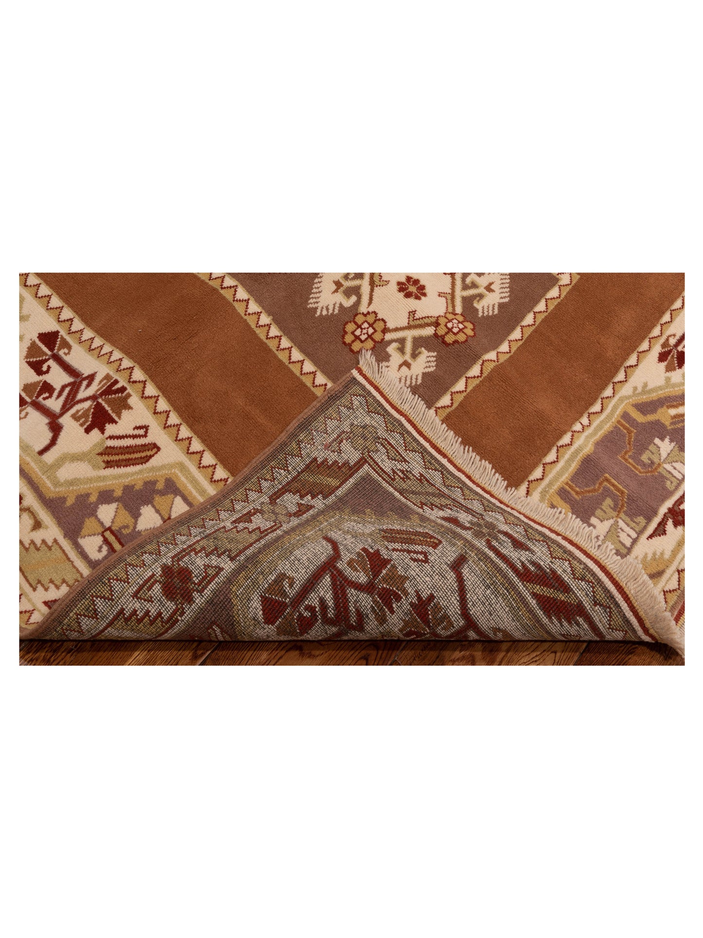 Milas 146132 Purple Ivory 5.7x8.1 Hand Knotted Rug