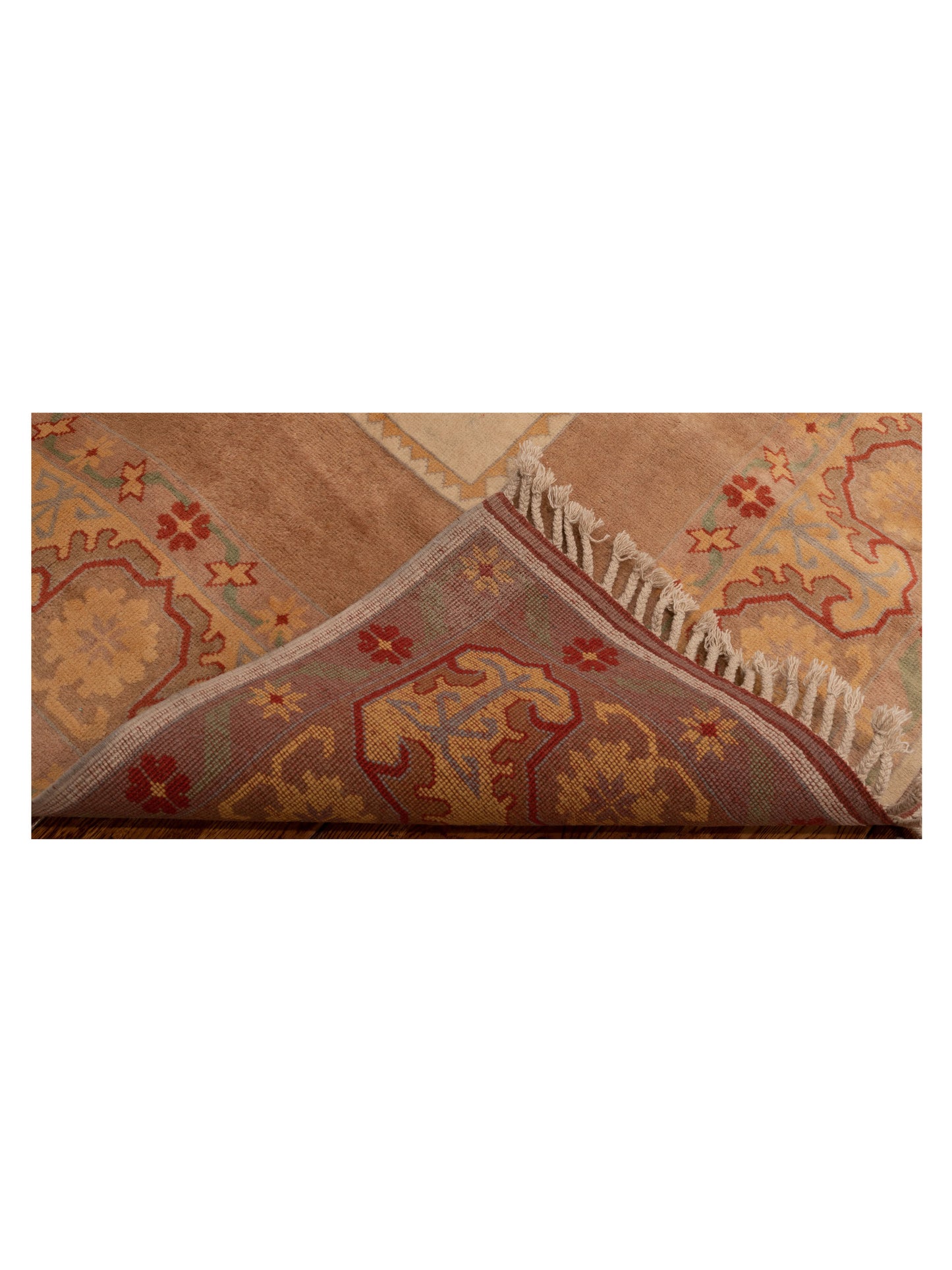 Milas 146141 Ivory Brown 5.3x8.7 Hand Knotted Rug