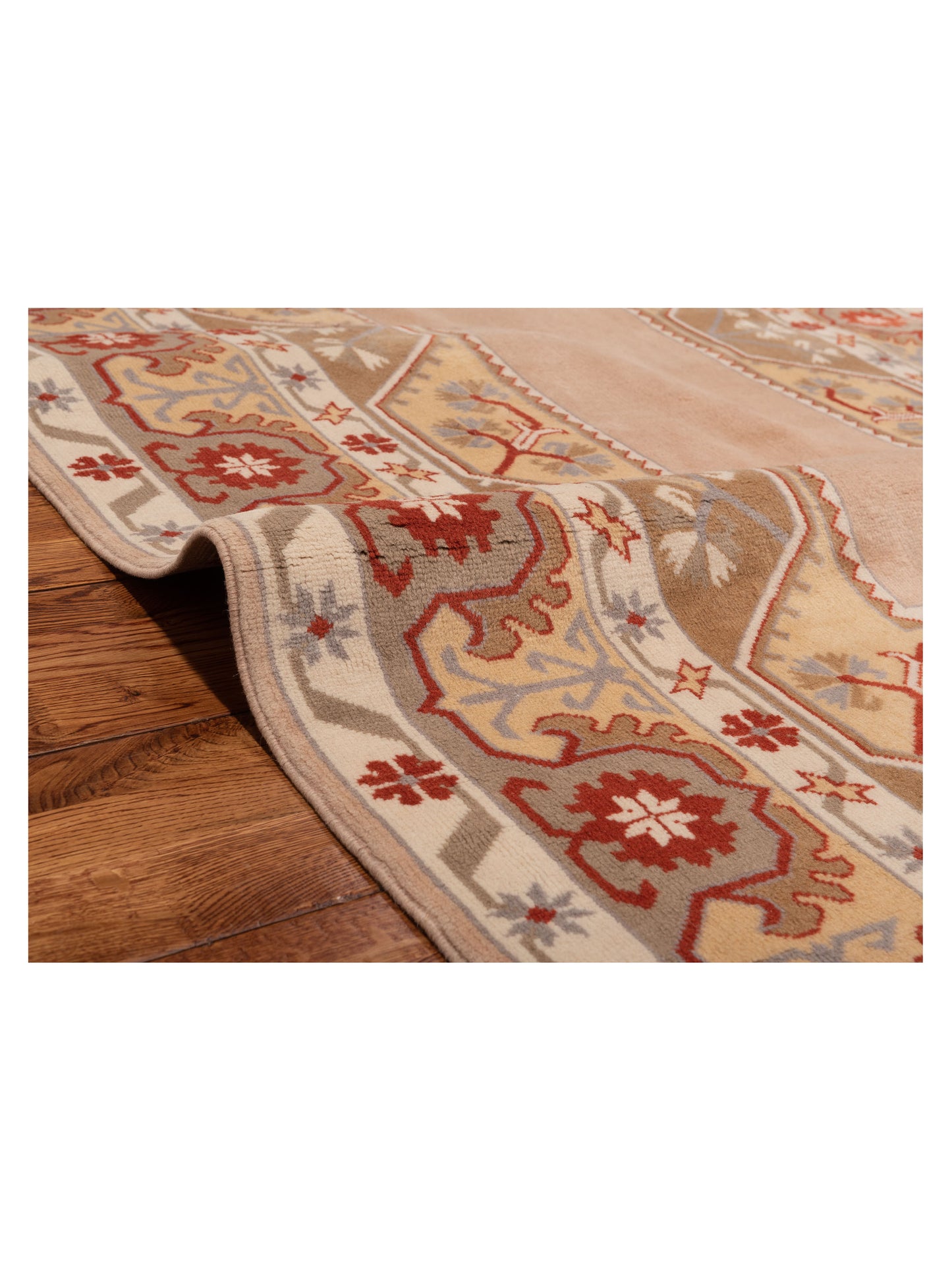 Milas 146154 Brown Gold 5.3x9 Hand Knotted Rug
