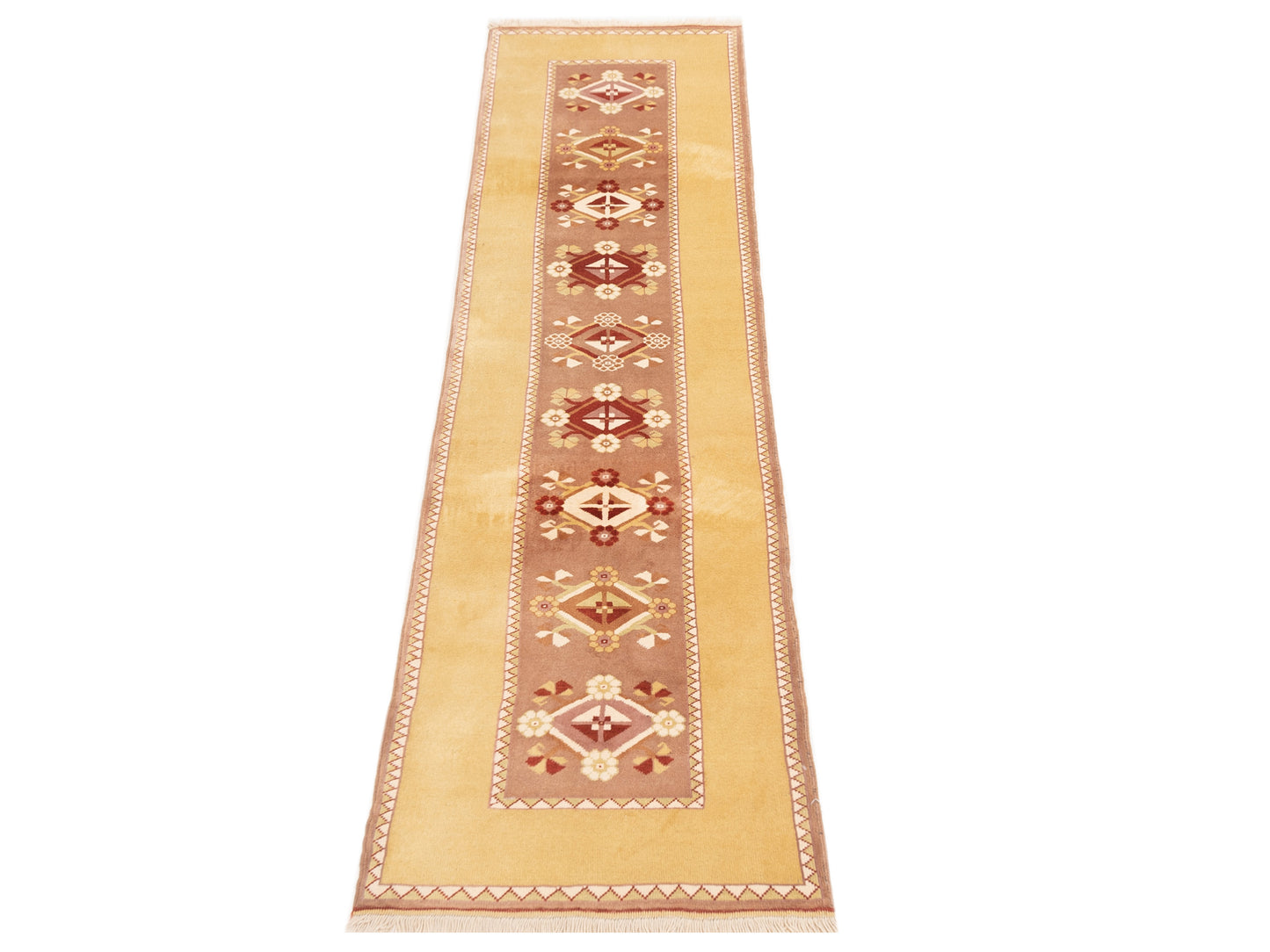 Milas 146157 Purple Gold 2.8x9.11 Hand Knotted Rug