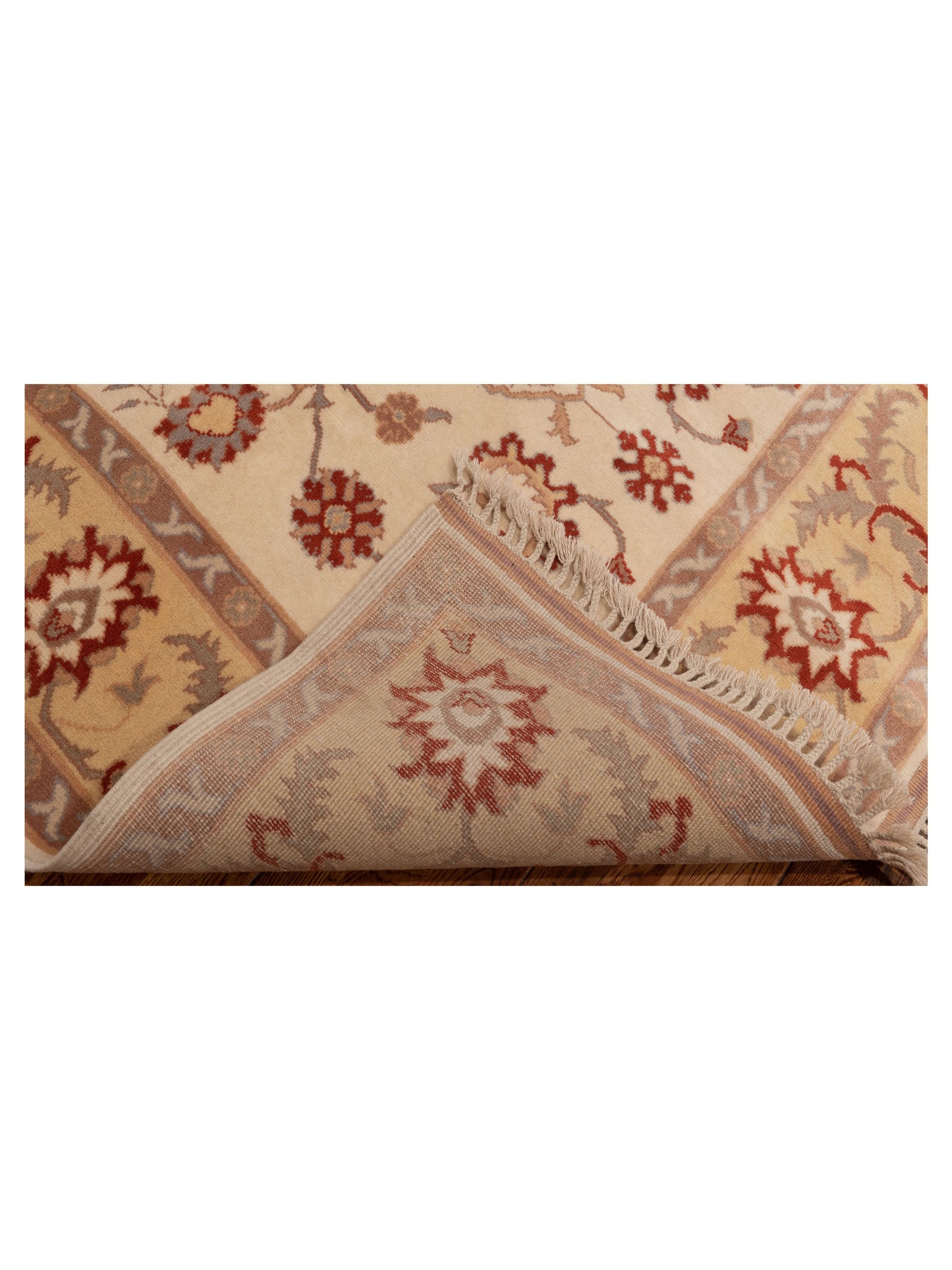 Milas 146158 Ivory Gold 5.2x8.11 Hand Knotted Rug