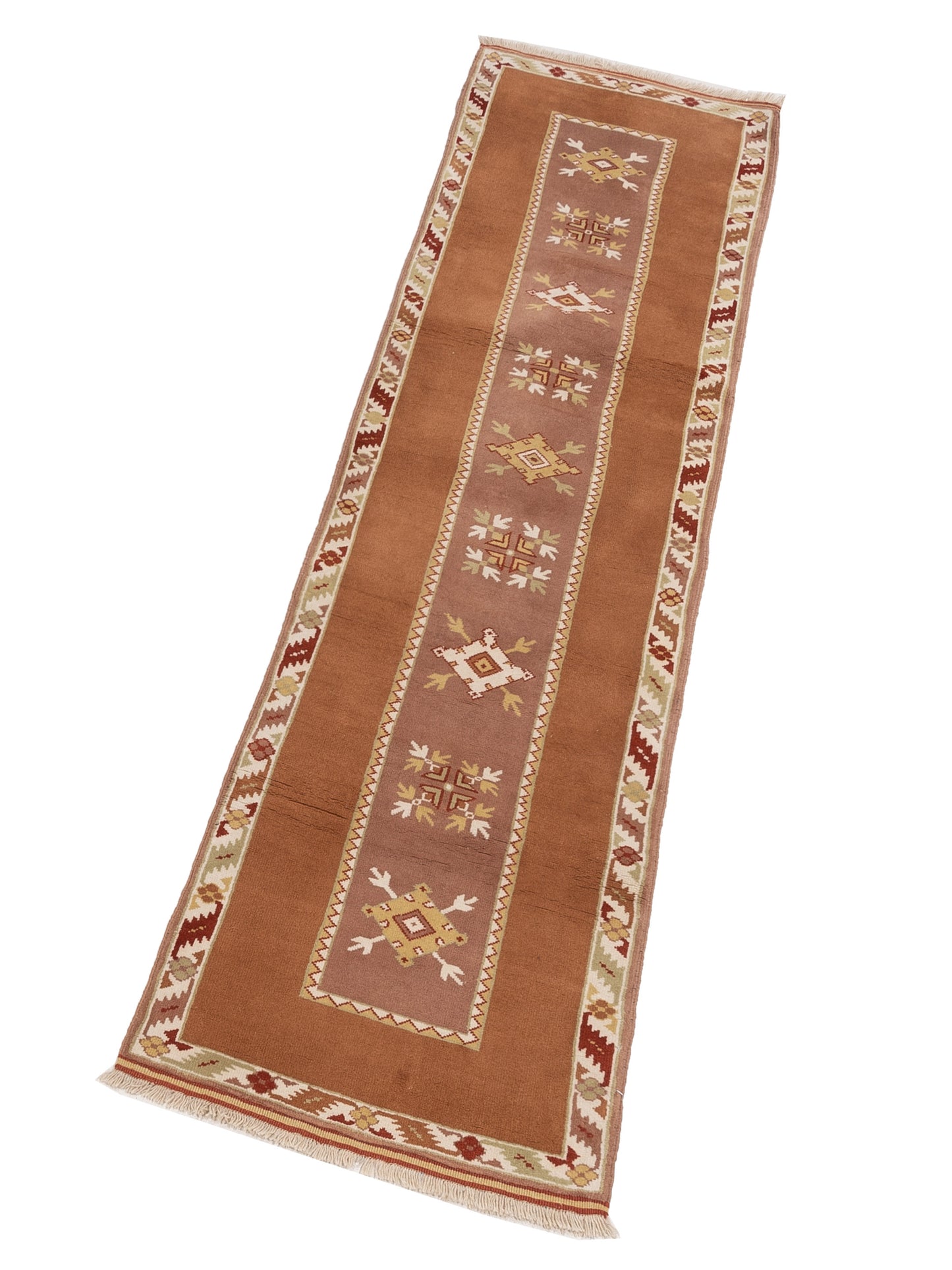 Milas 146159 Brown Brown 2.9x10.2 Hand Knotted Rug