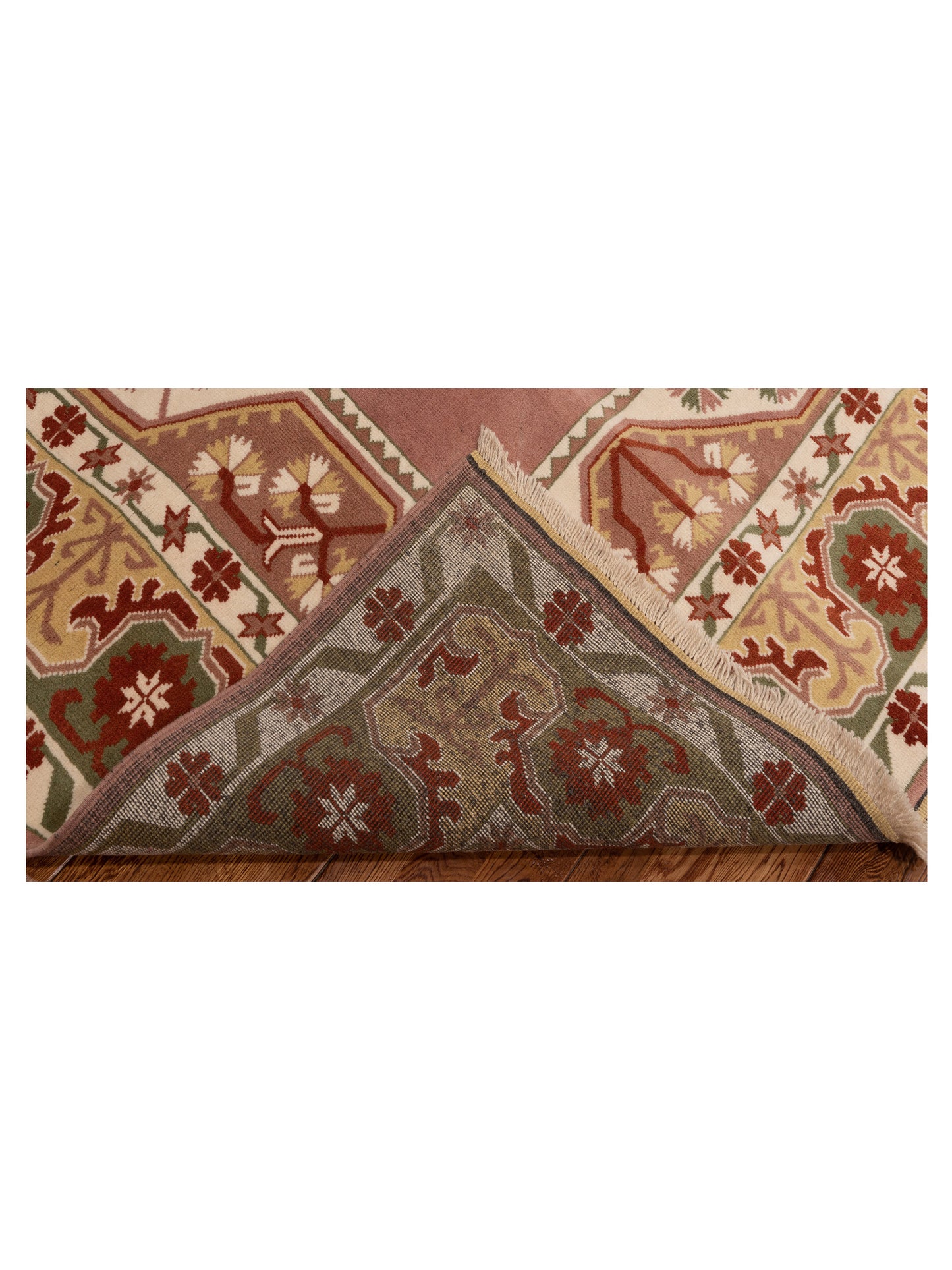 Milas 146162 Purple Green 5.3x8.7 Hand Knotted Rug