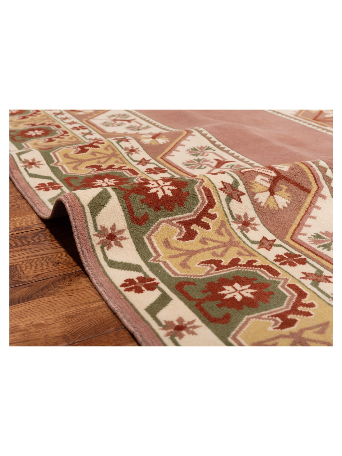 Milas 146162 Purple Green 5.3x8.7 Hand Knotted Rug