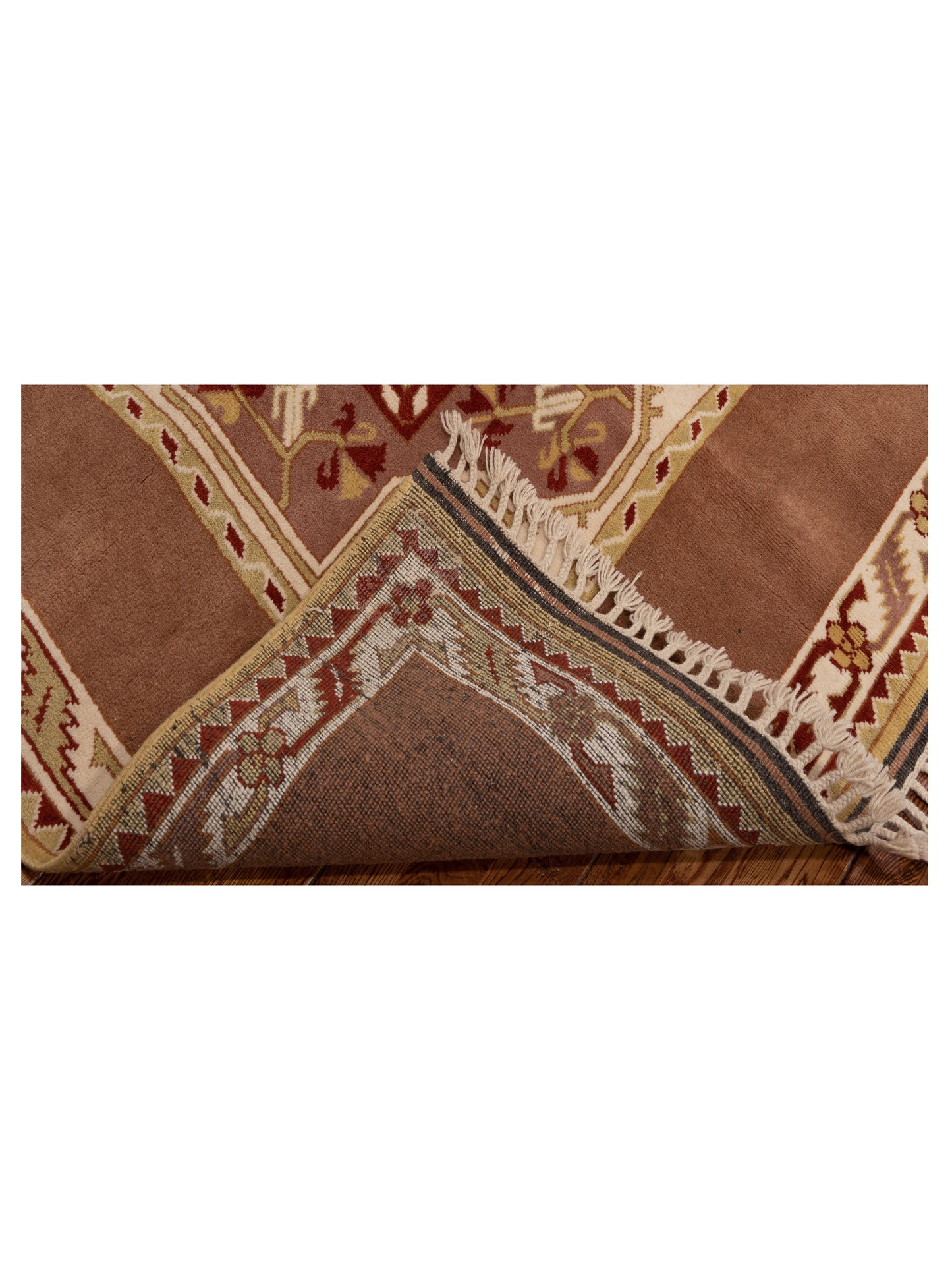 Milas 146190 Ivory Brown 6.1x11.4 Hand Knotted Rug