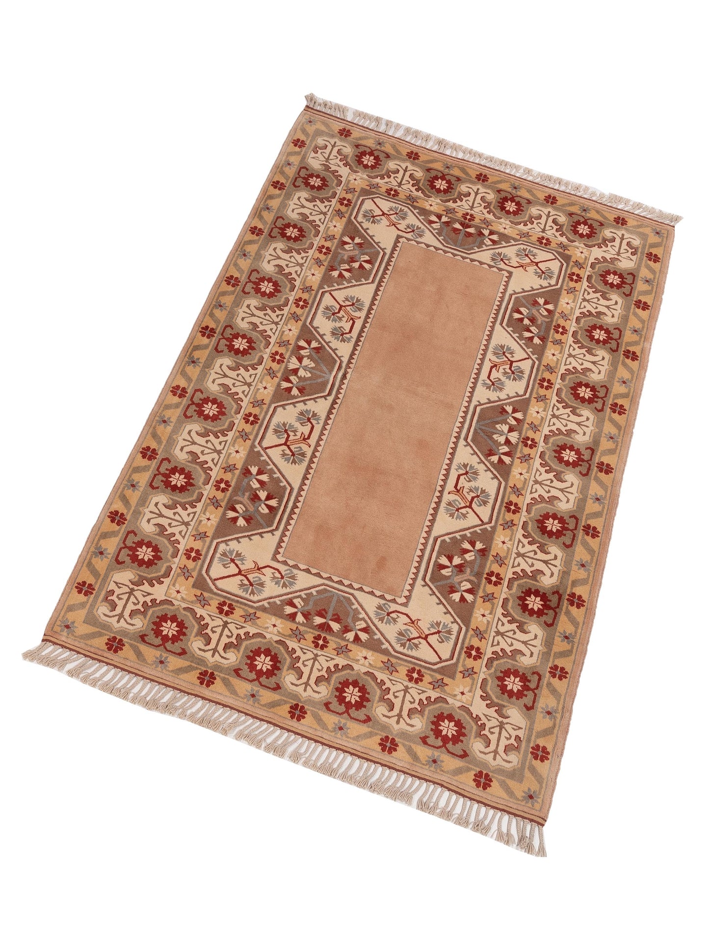 Milas 146195 Red Brown 5.3x8.3 Hand Knotted Rug
