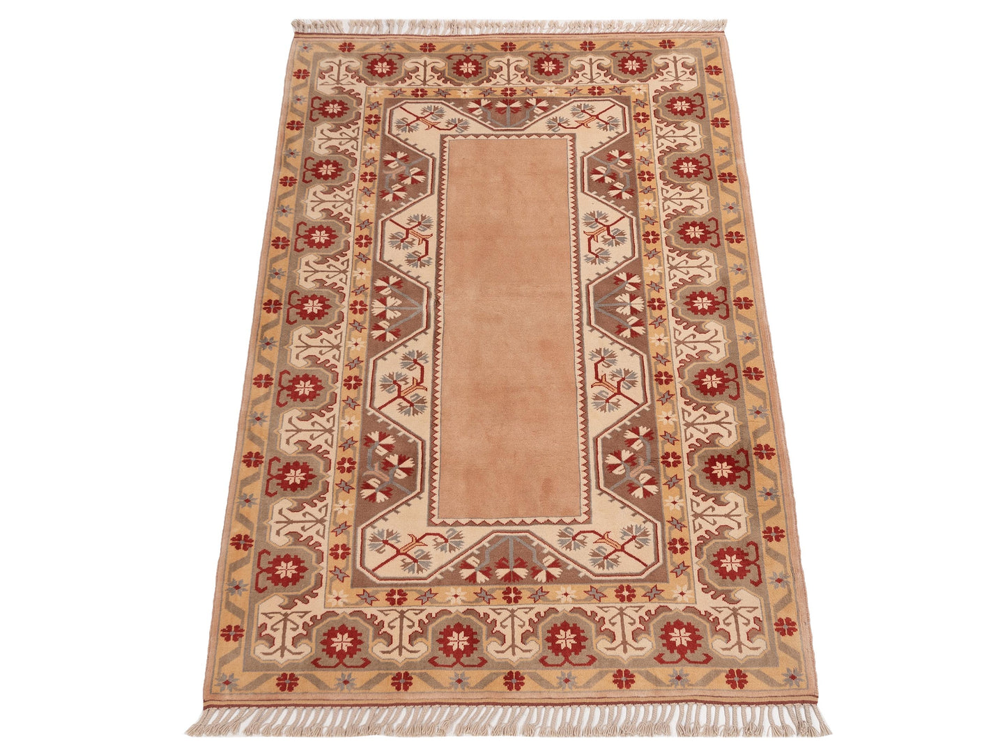 Milas 146195 Red Brown 5.3x8.3 Hand Knotted Rug