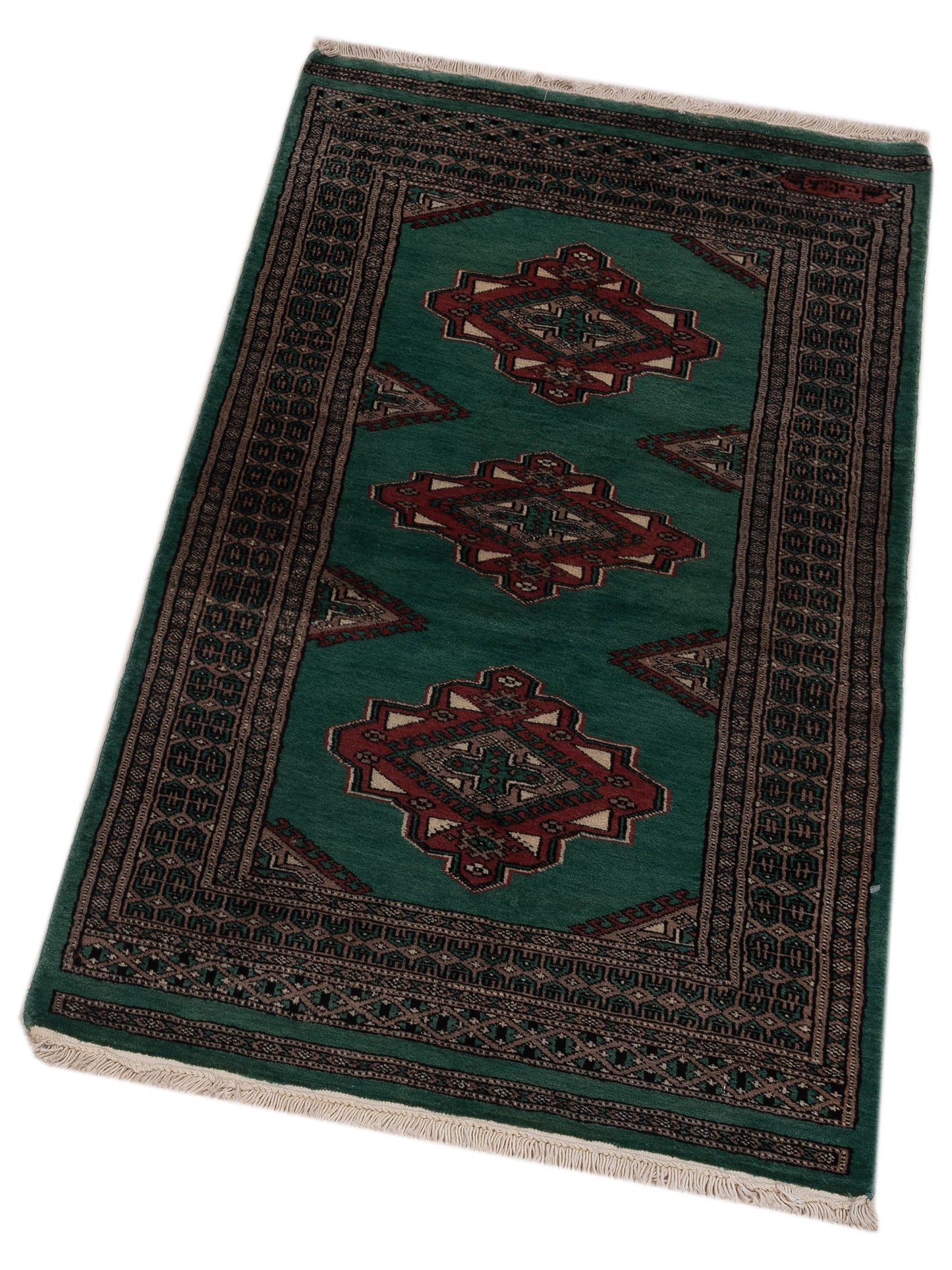 Bokhara 146638 Green 2.7x4.10 Hand Knotted Rug