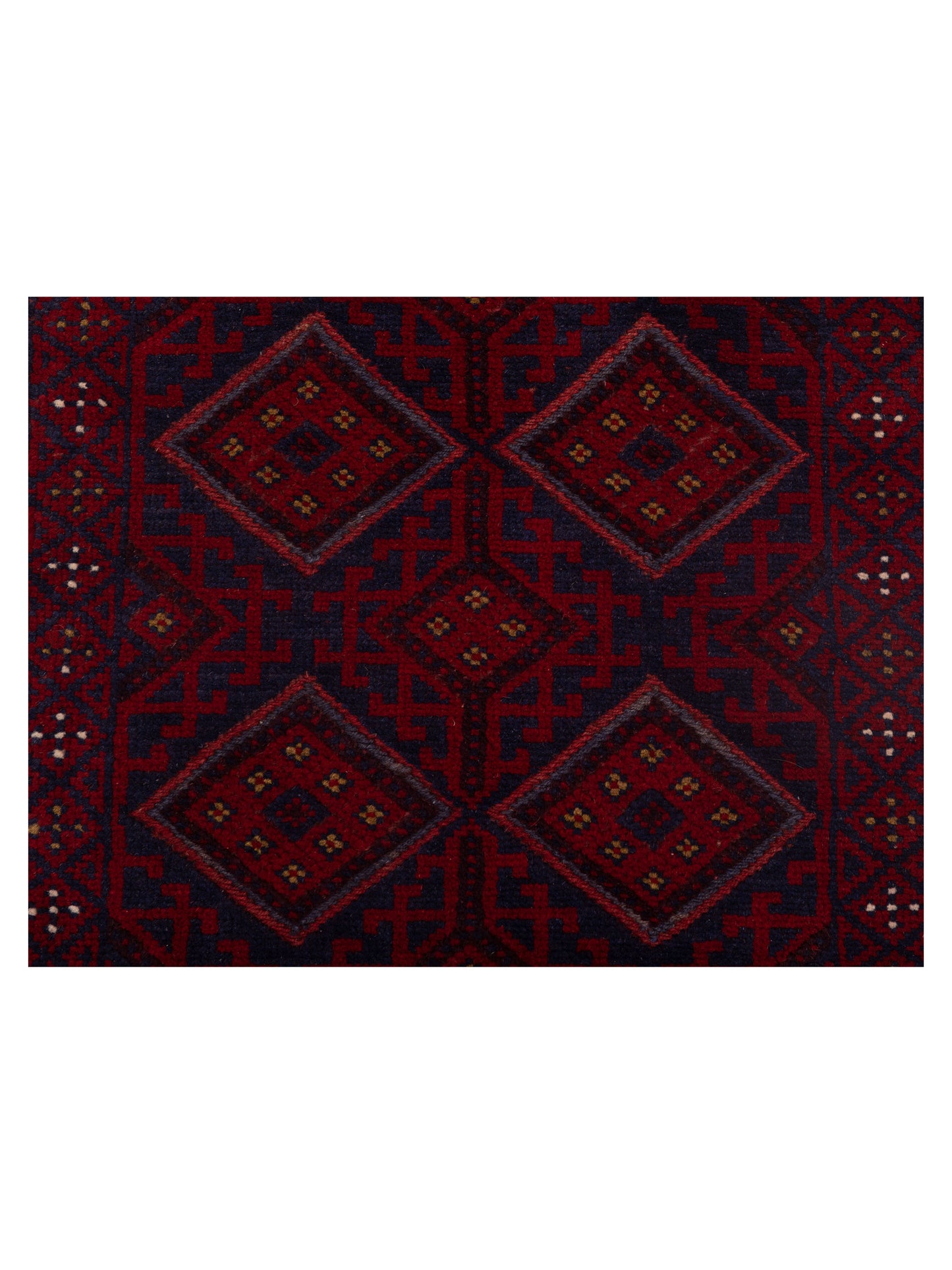 Afghan Soumak 146651 Charcoal Red 2x8.3 Hand Woven Rug