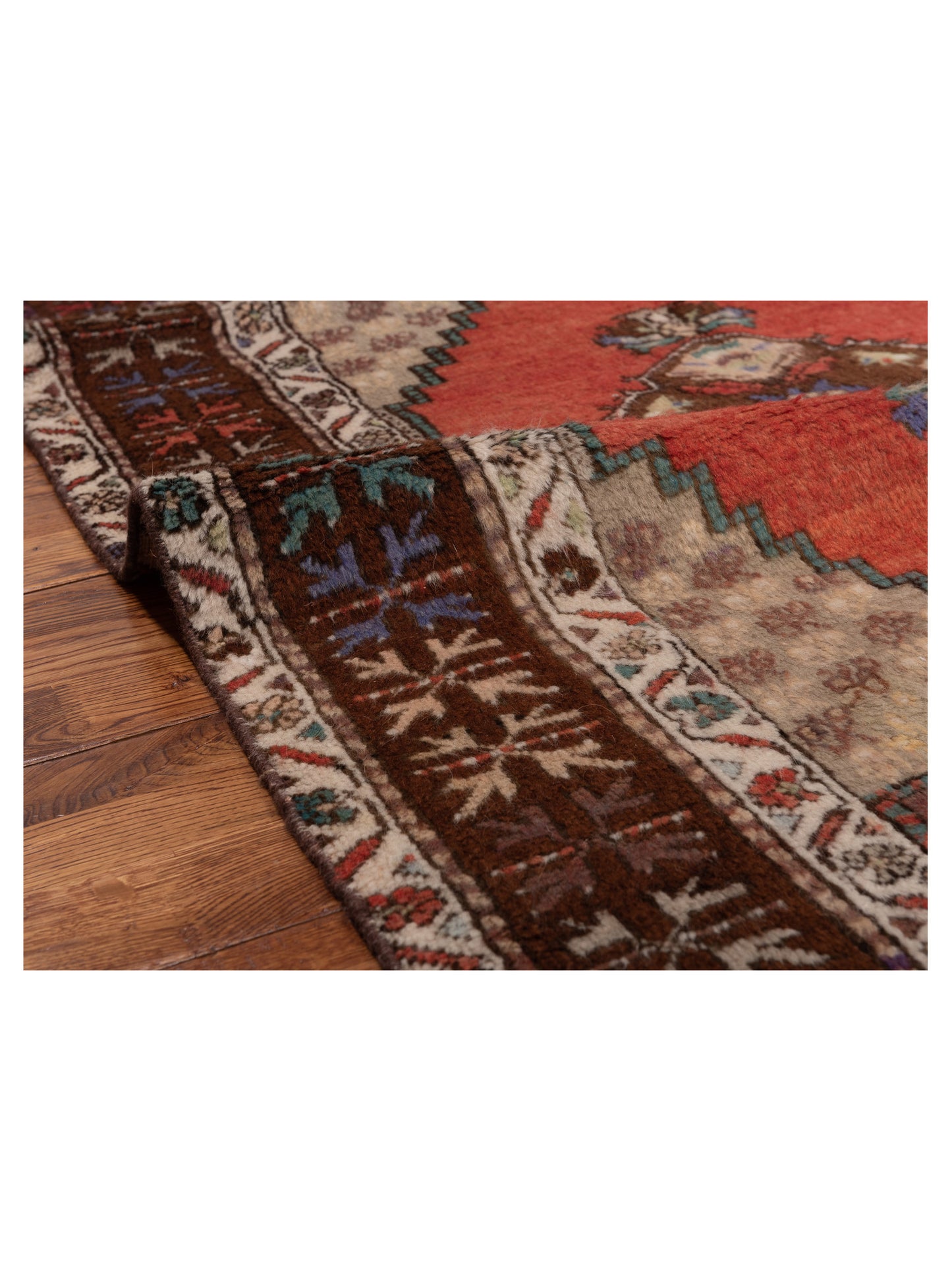 Old Anatolian 146705 Rust Brown 3.6x5.2 Hand Knotted Rug