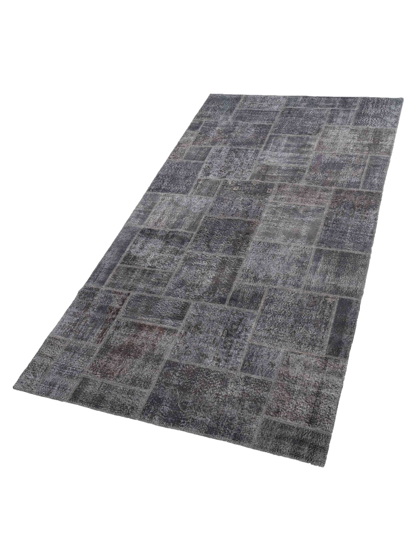Turkish Vestige Patchwork 146730 Dark Gray 6.11x12.10 Hand Knotted Rug