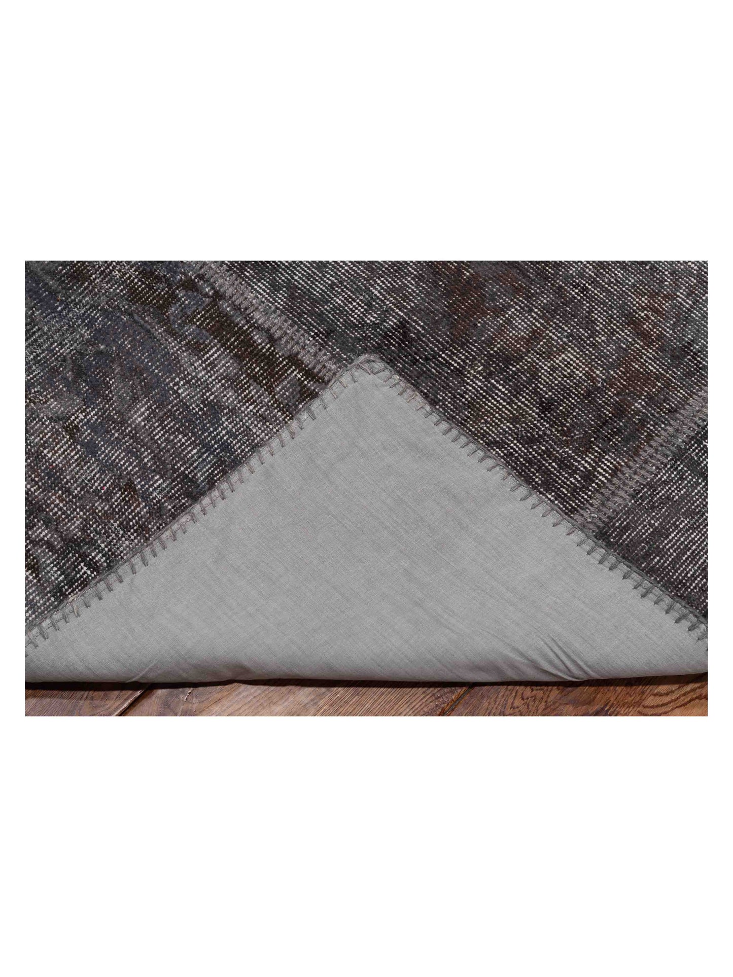 Turkish Vestige Patchwork 146730 Dark Gray 6.11x12.10 Hand Knotted Rug