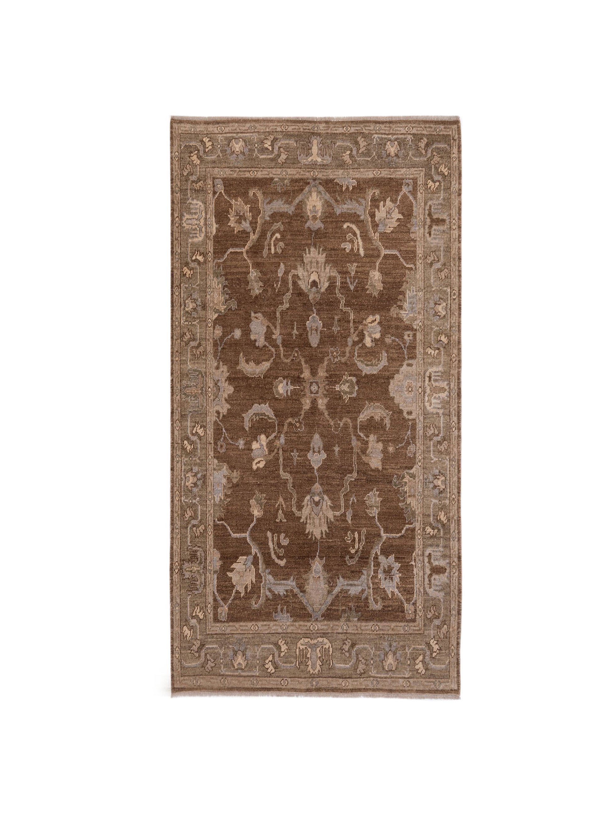 Anadol Angora Oushak  Brown Green Traditional