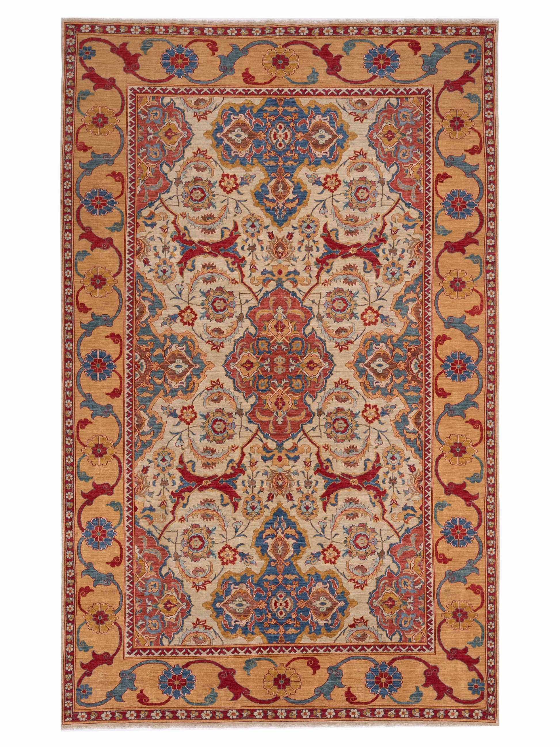 Pasha Antique Loom Fine  Ivory Gold Traditional