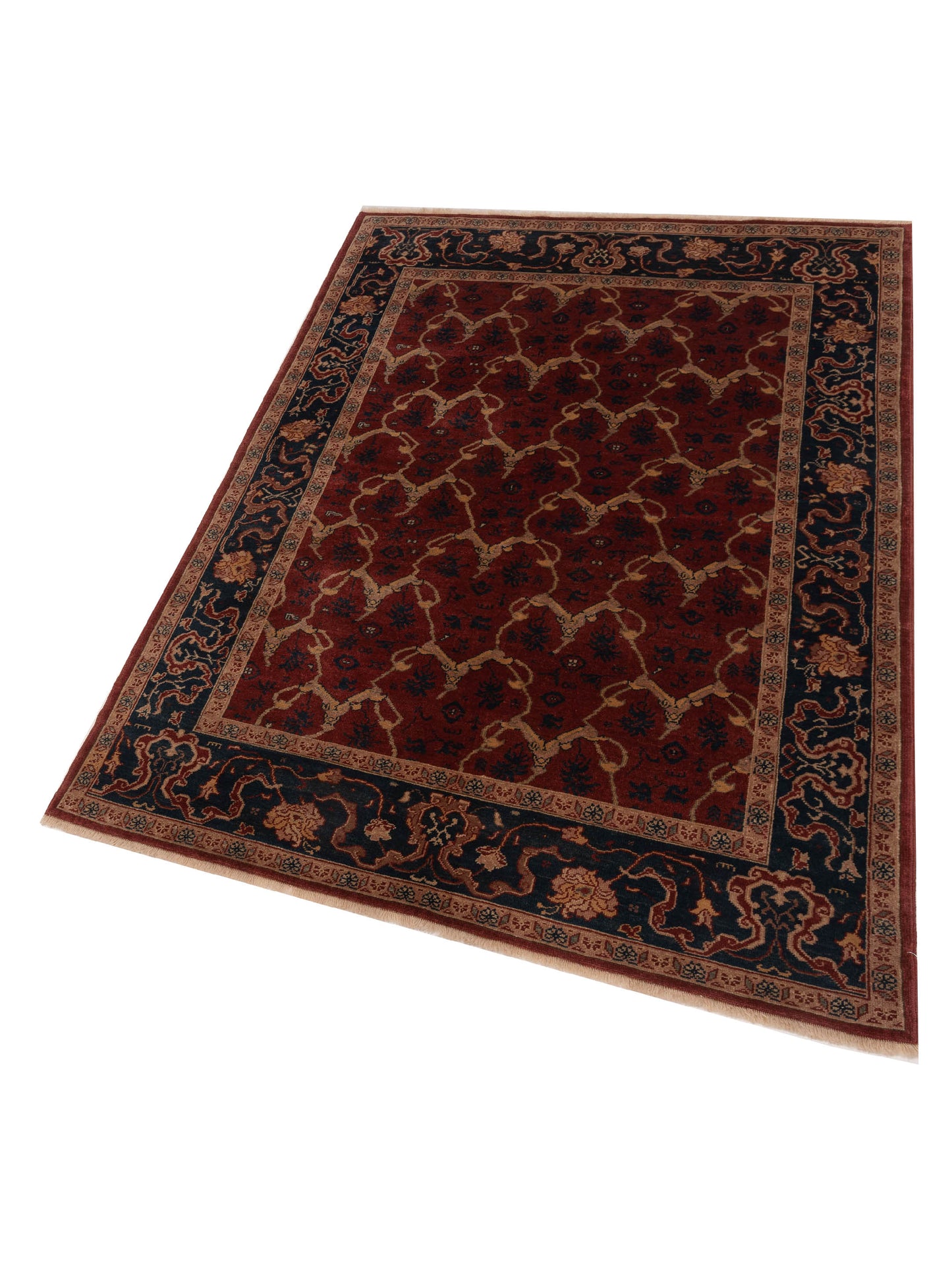 Antique Loom 147343 Red Navy 6x8.2 Hand Knotted Rug