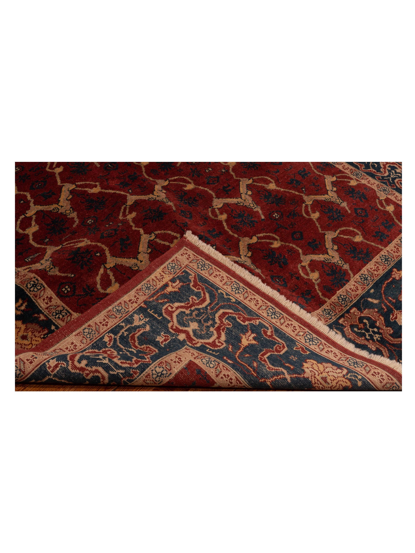 Antique Loom 147343 Red Navy 6x8.2 Hand Knotted Rug