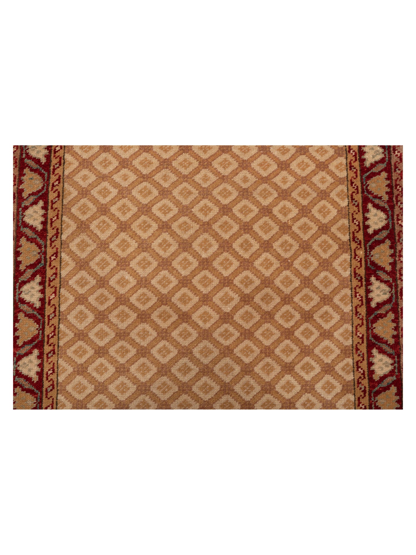 Antique Loom 147409 Brown Red 2.5x8.1 Hand Knotted Rug
