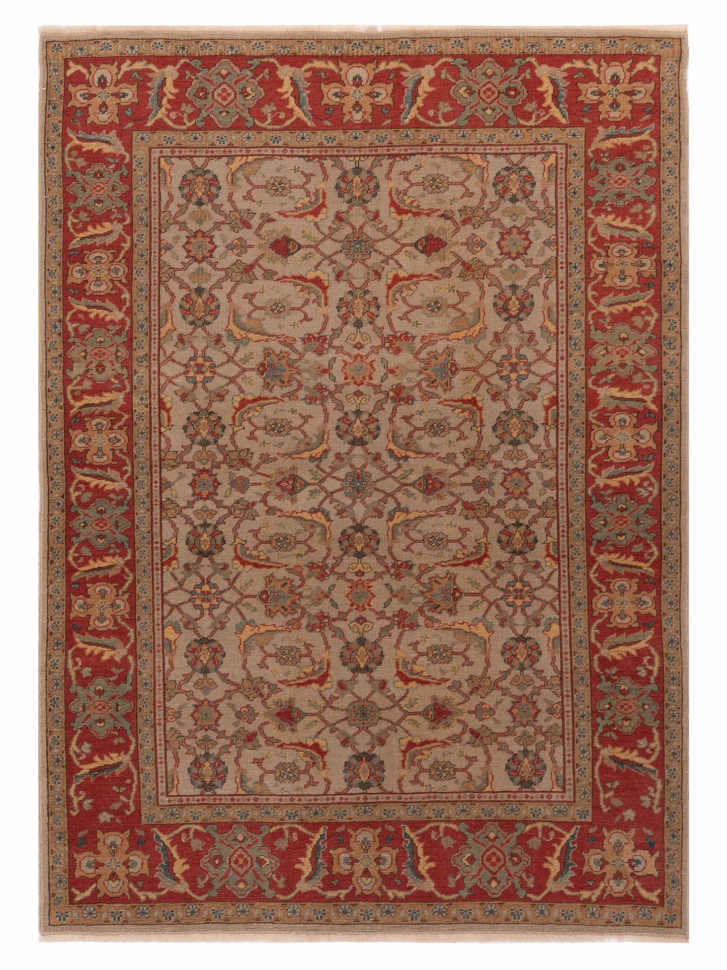 Pasha Antique Loom  Beige Red Traditional