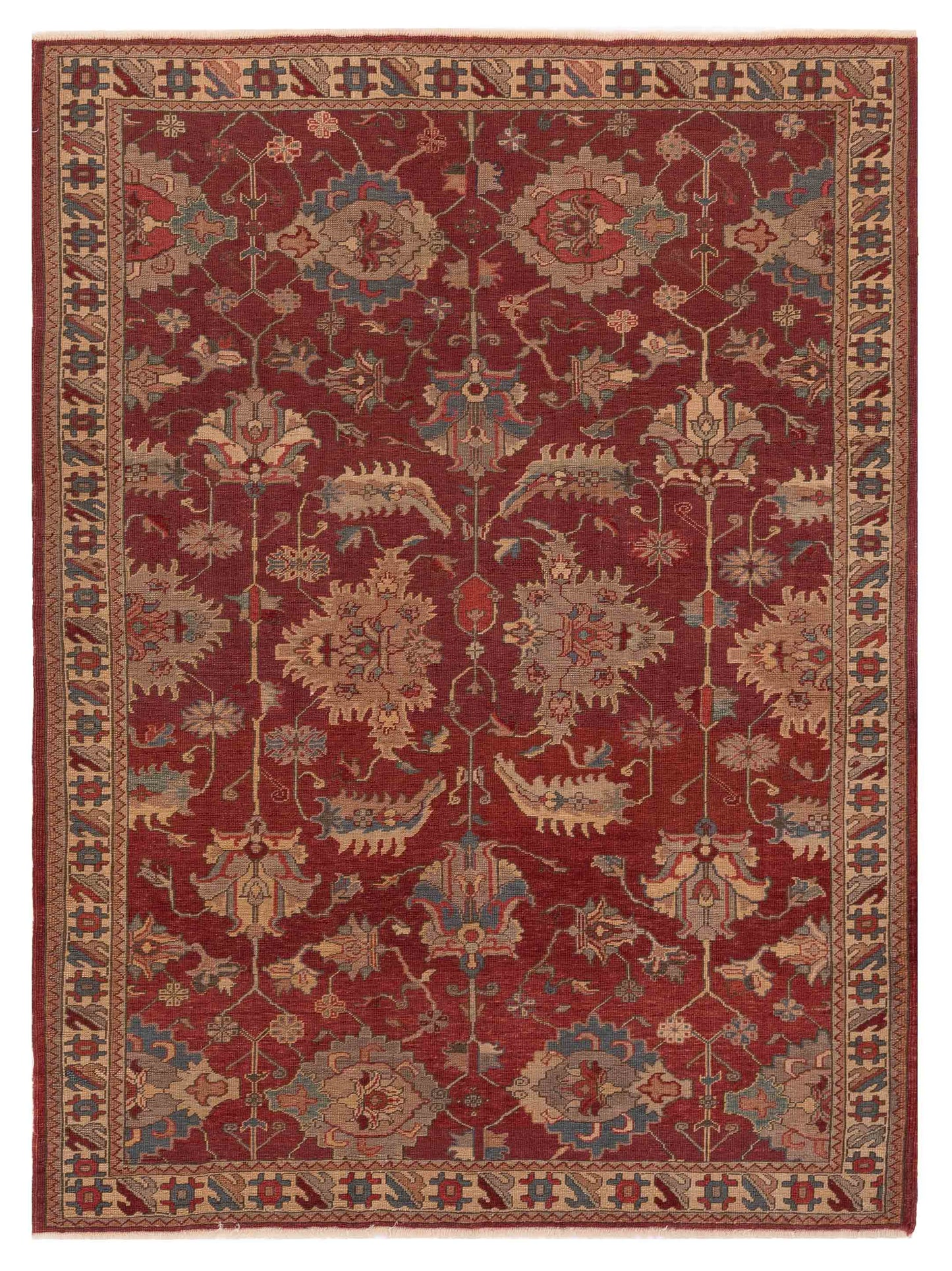 Pasha Antique Loom  Red Ivory Traditional