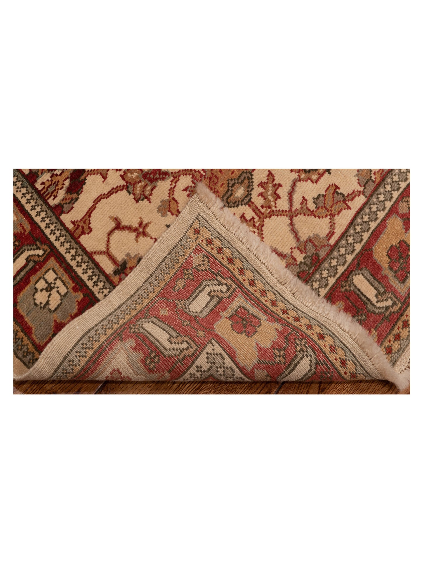 Antique Loom 147457 Ivory Red 3x4.11 Hand Knotted Rug