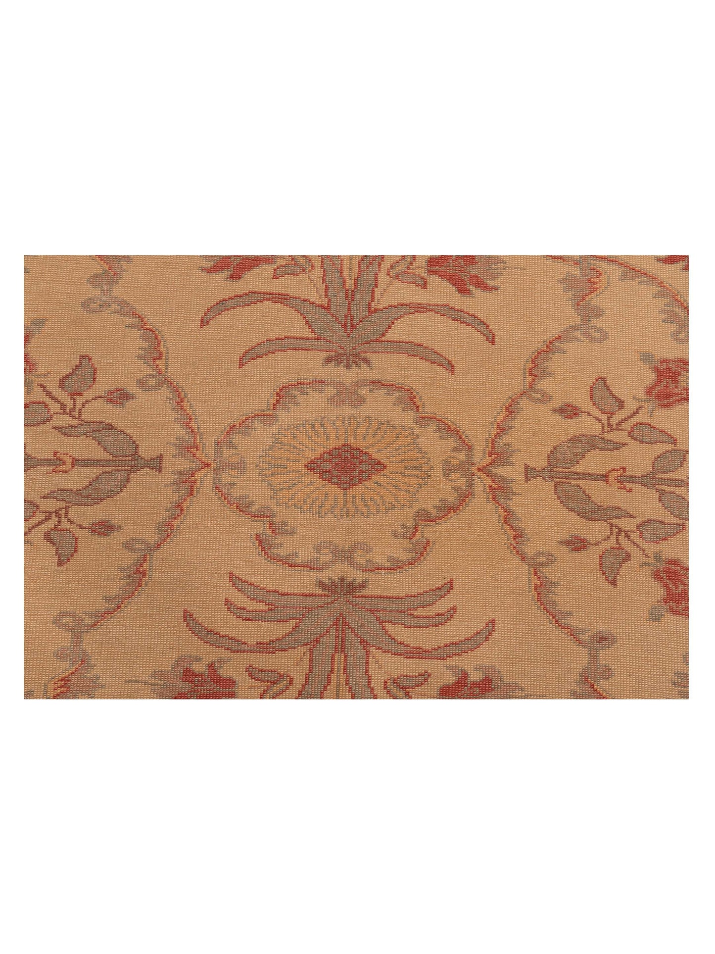 Antique Loom 147470 Ivory Rust 5.8x7.5 Hand Knotted Rug