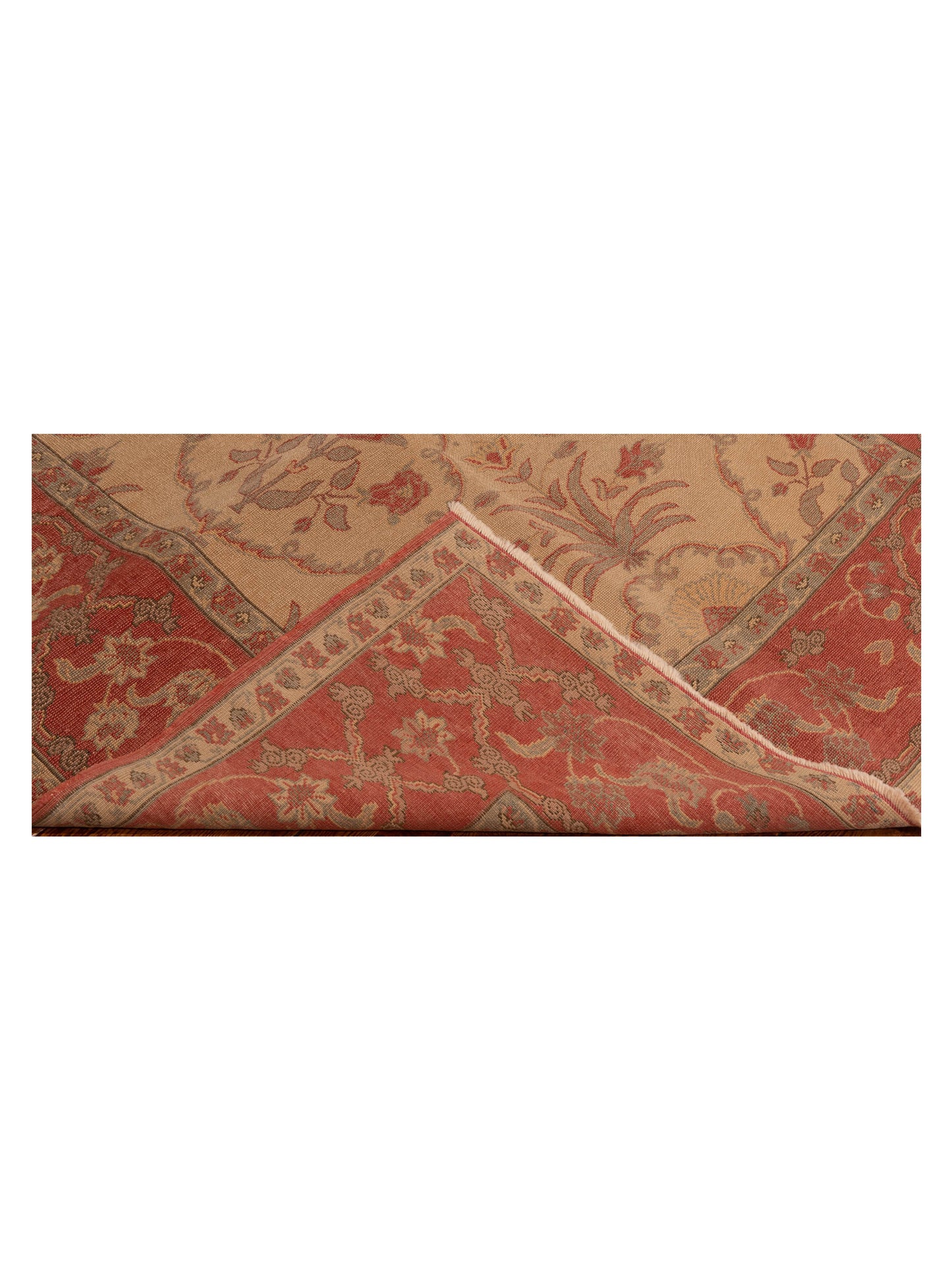 Antique Loom 147470 Ivory Rust 5.8x7.5 Hand Knotted Rug