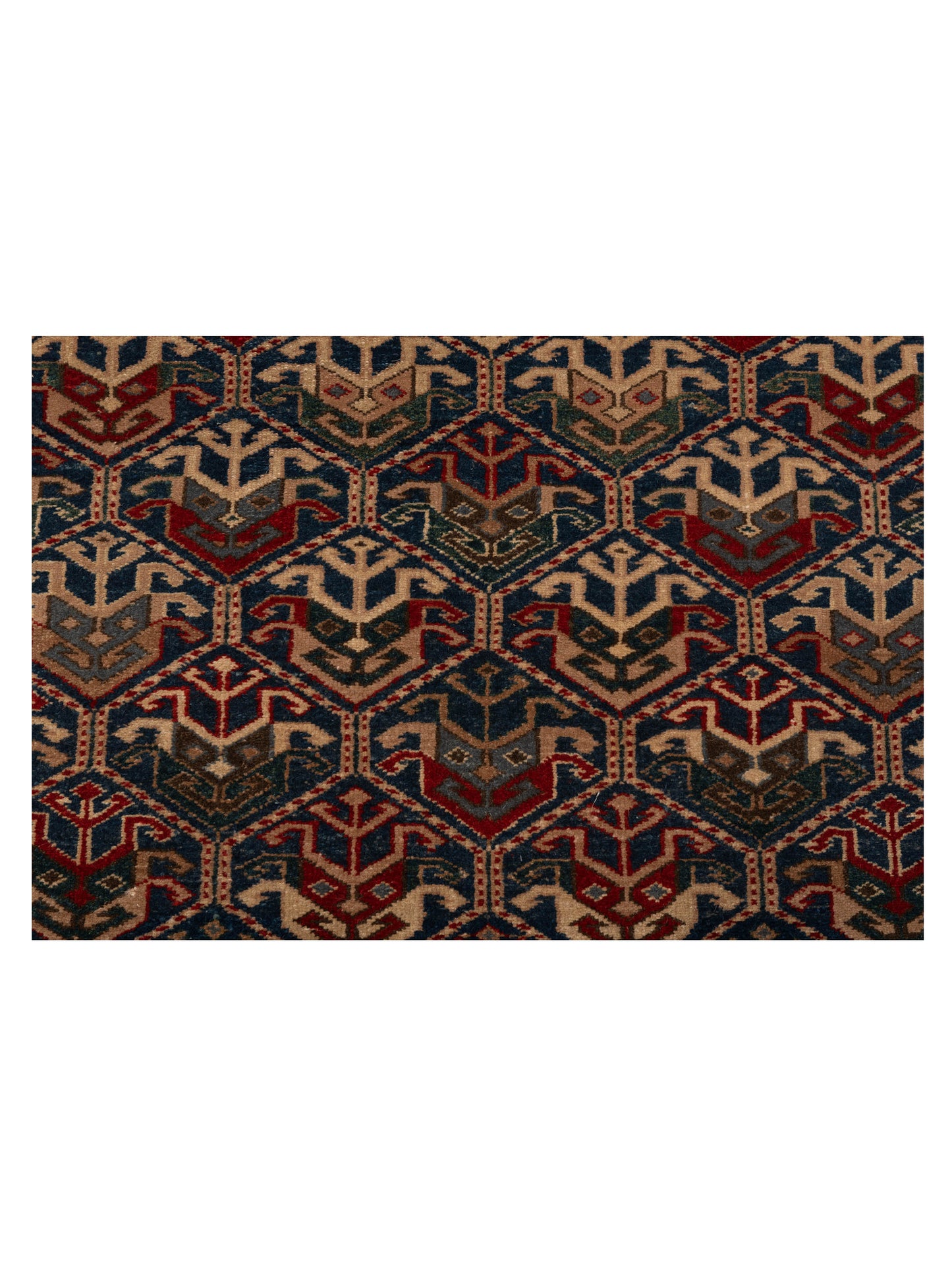 Antique Loom 147474 Navy Red 4.4x5.10 Hand Knotted Rug